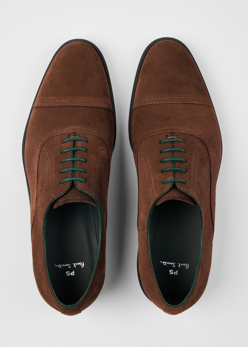 Chocolate Brown Suede 'Connery' Shoes 3