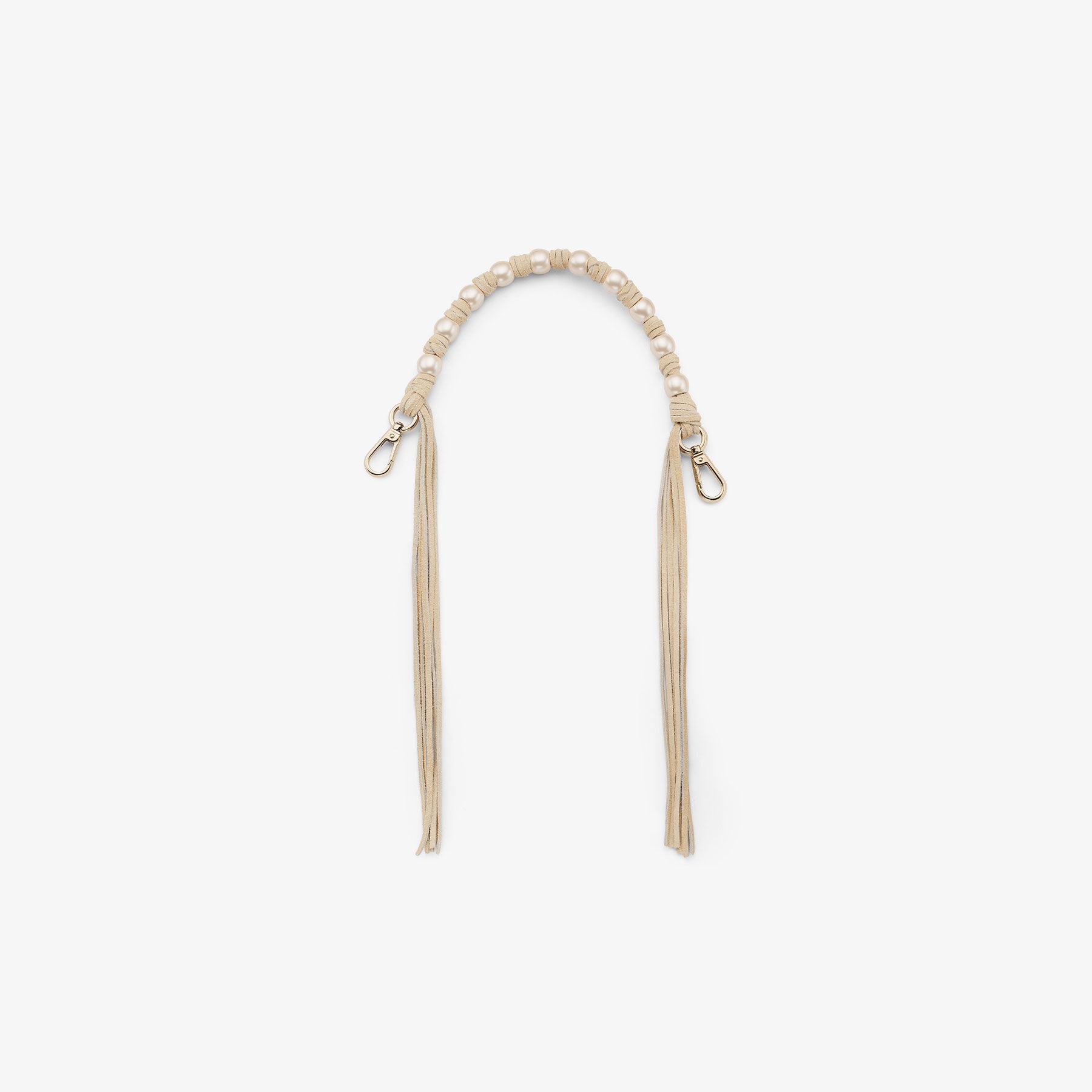 Pearl Fringe Charm
Buttermilk Suede Fringe Tassel Charm with Pearls - 3