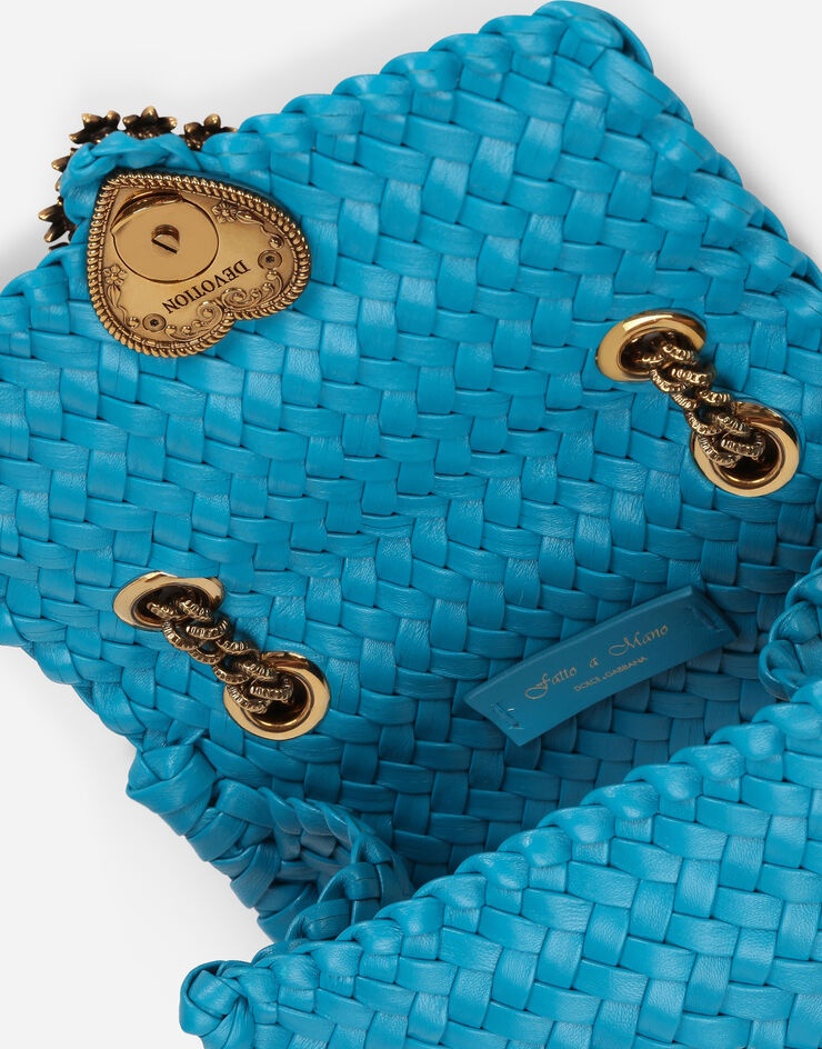 Small Devotion shoulder bag in woven nappa leather - 6