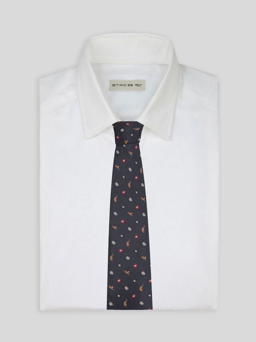 SILK JACQUARD TIE - 2