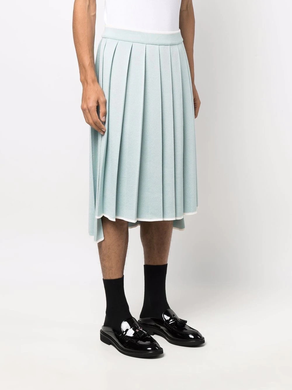 high-low pleated skirt - 3