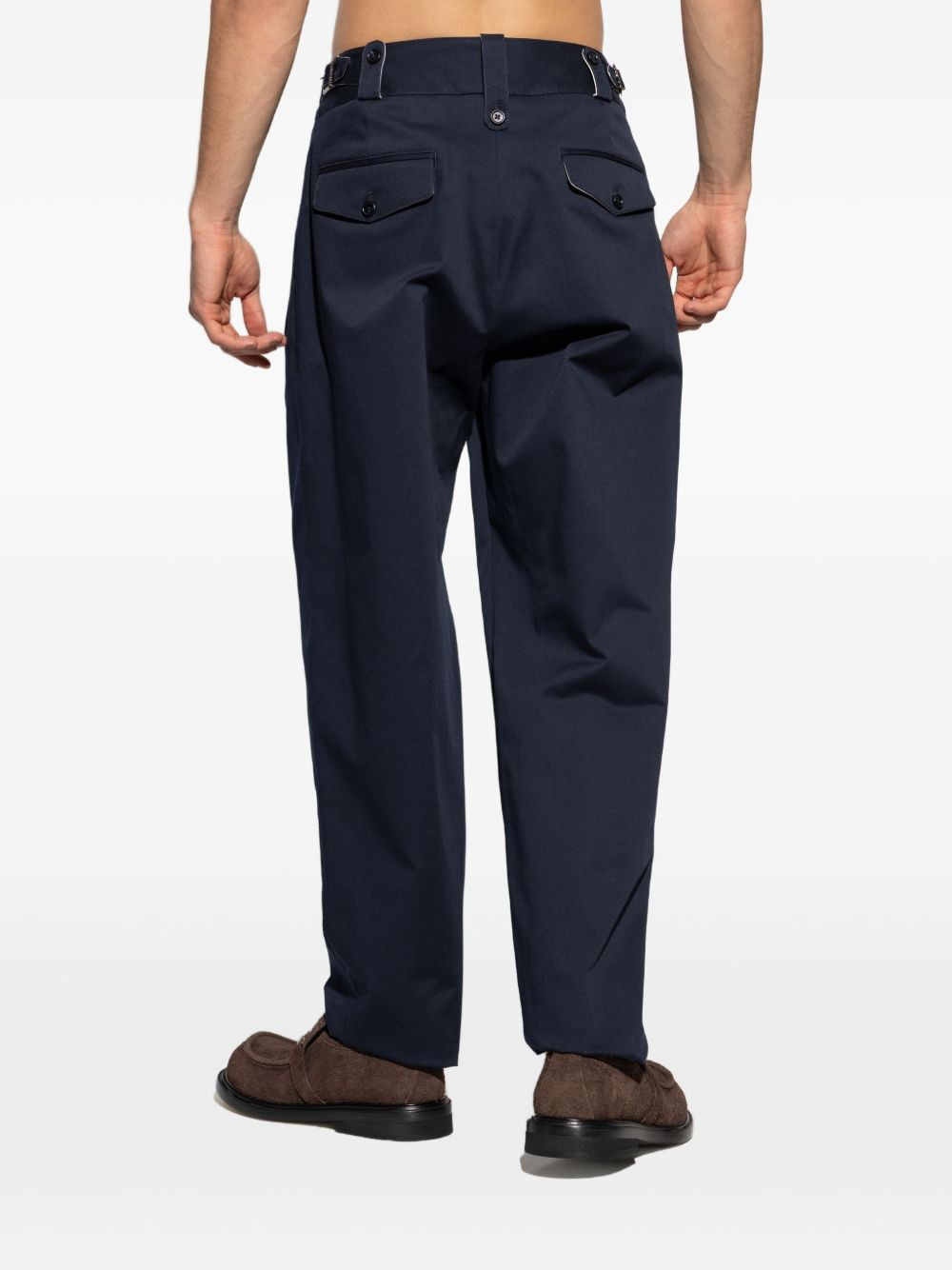 pleated belted trousers - 4