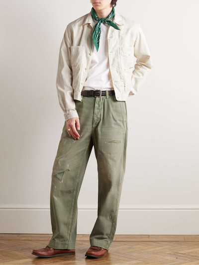RRL by Ralph Lauren Mathieu Paint-Splattered Cotton-Twill Shirt Jacket outlook