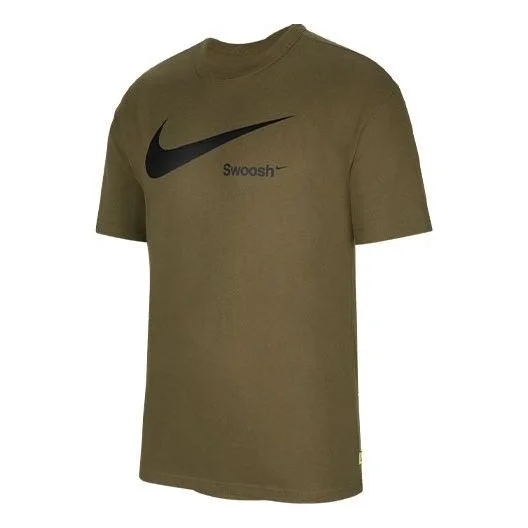 Nike Logo Printing Athleisure Casual Sports Breathable Short Sleeve Olive Green DX6309-222 - 1