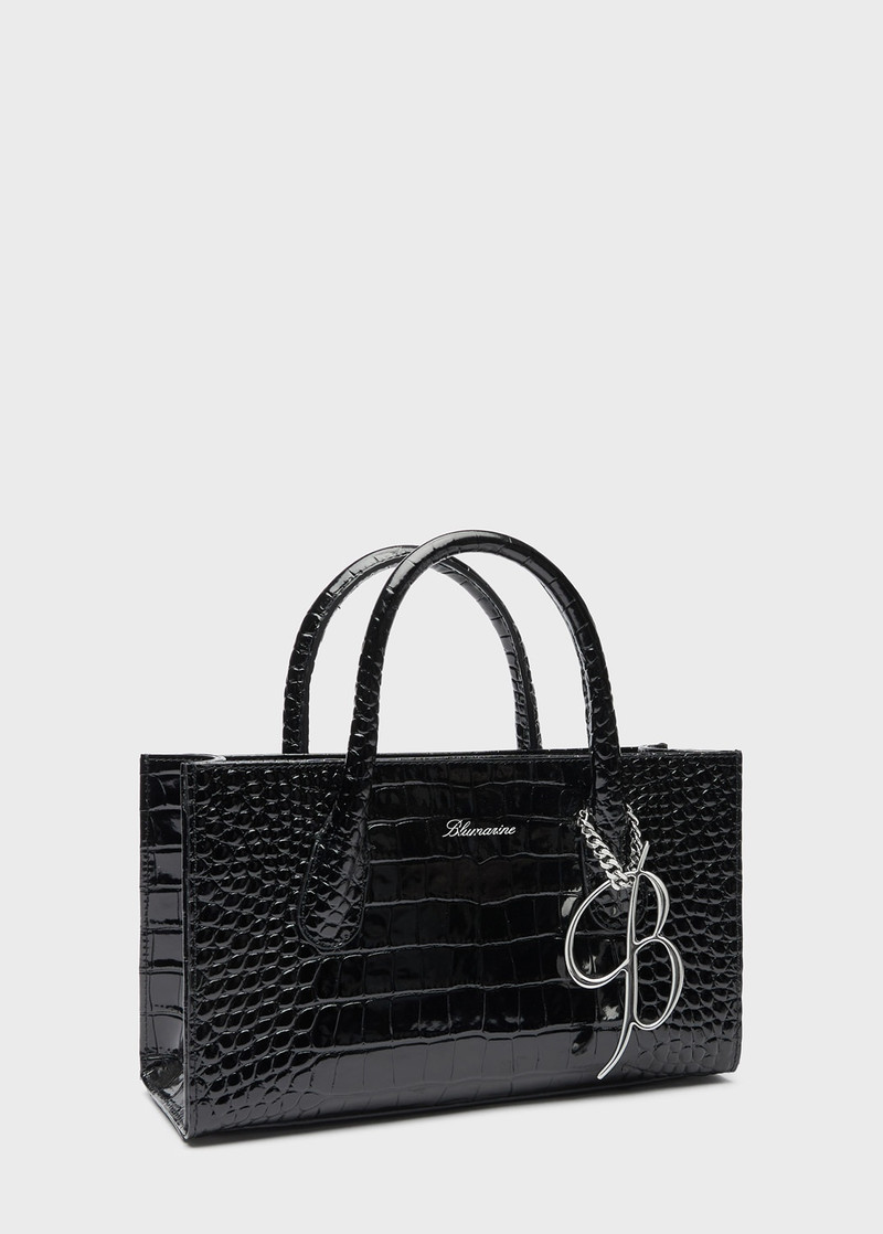 HANDBAG IN CROCODILE-EFFECT PRINT LEATHER 2