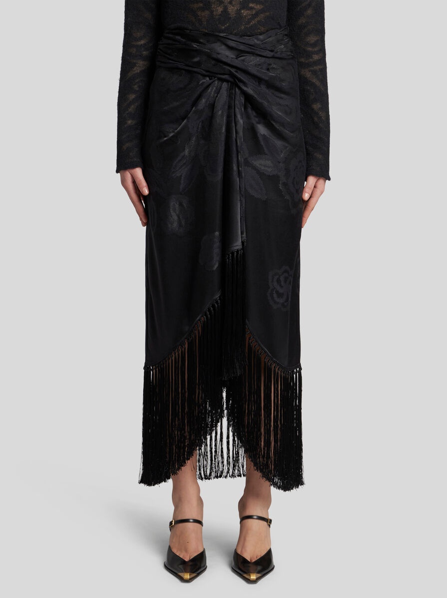 JACQUARD SKIRT WITH FRINGE DETAILS - 2