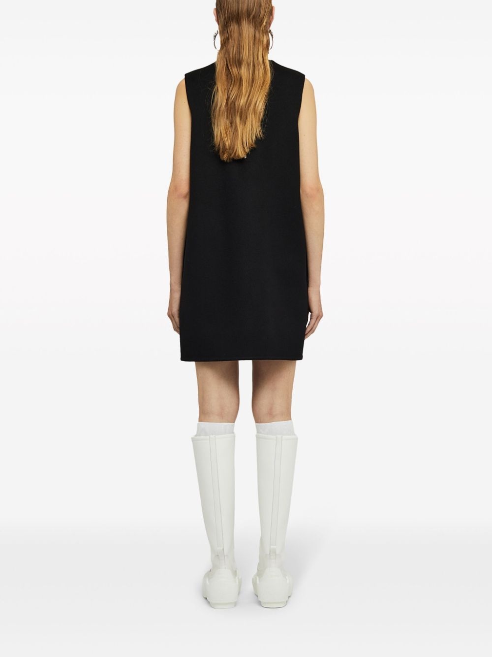 doubleface sleeveless cashmere dress - 4