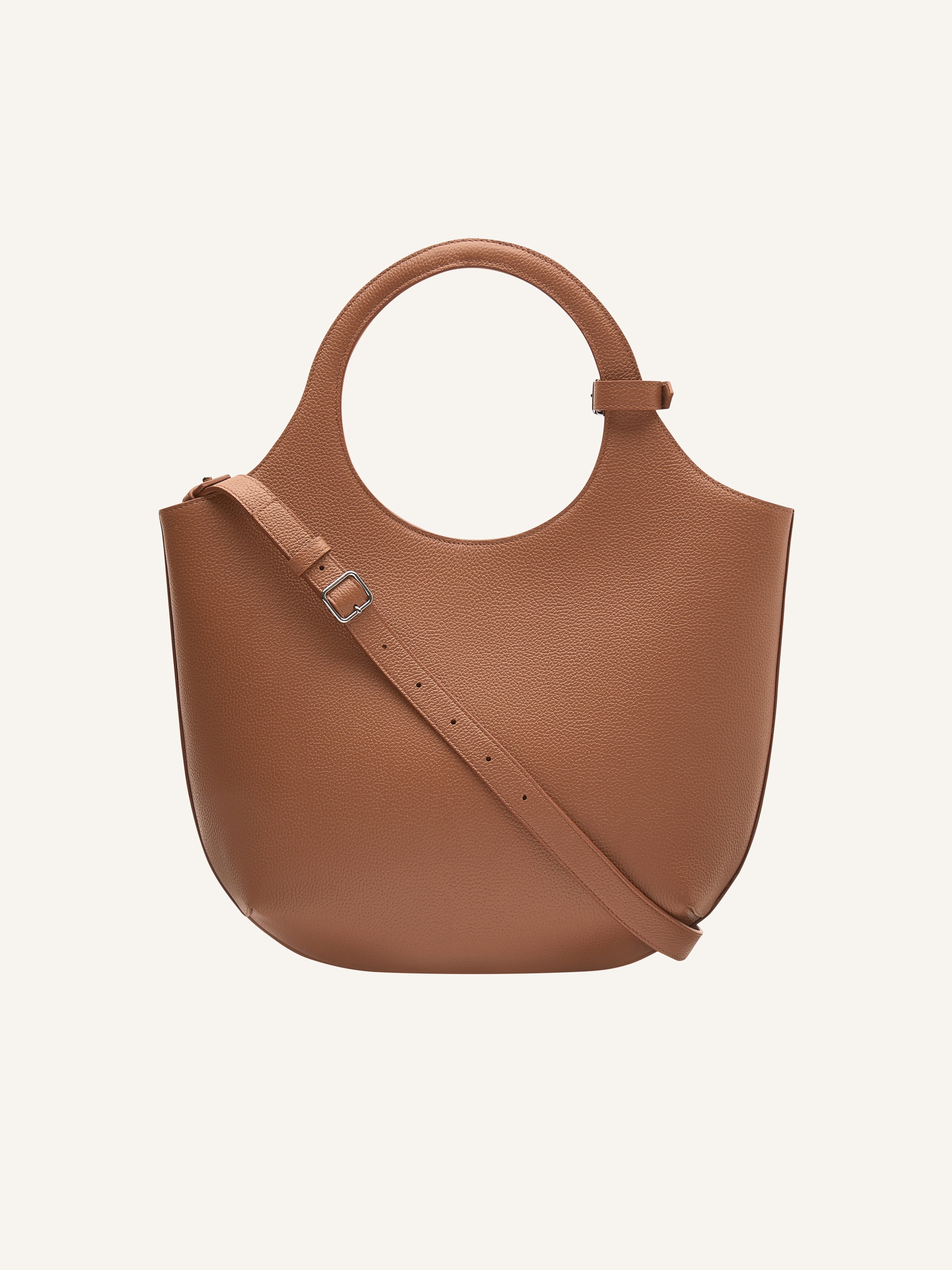 MEDIUM HOLY GRAINED LEATHER BAG - 4