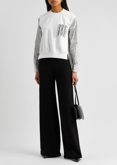 3.1 Phillip Lim Striped panelled cotton sweatshirt outlook