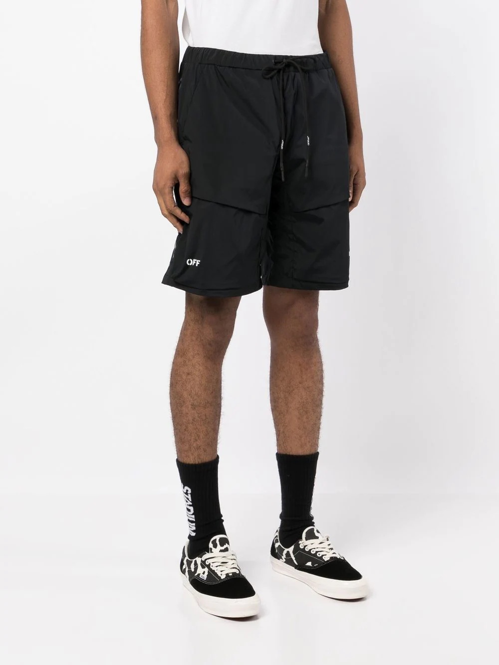 logo-print cargo shorts - 3