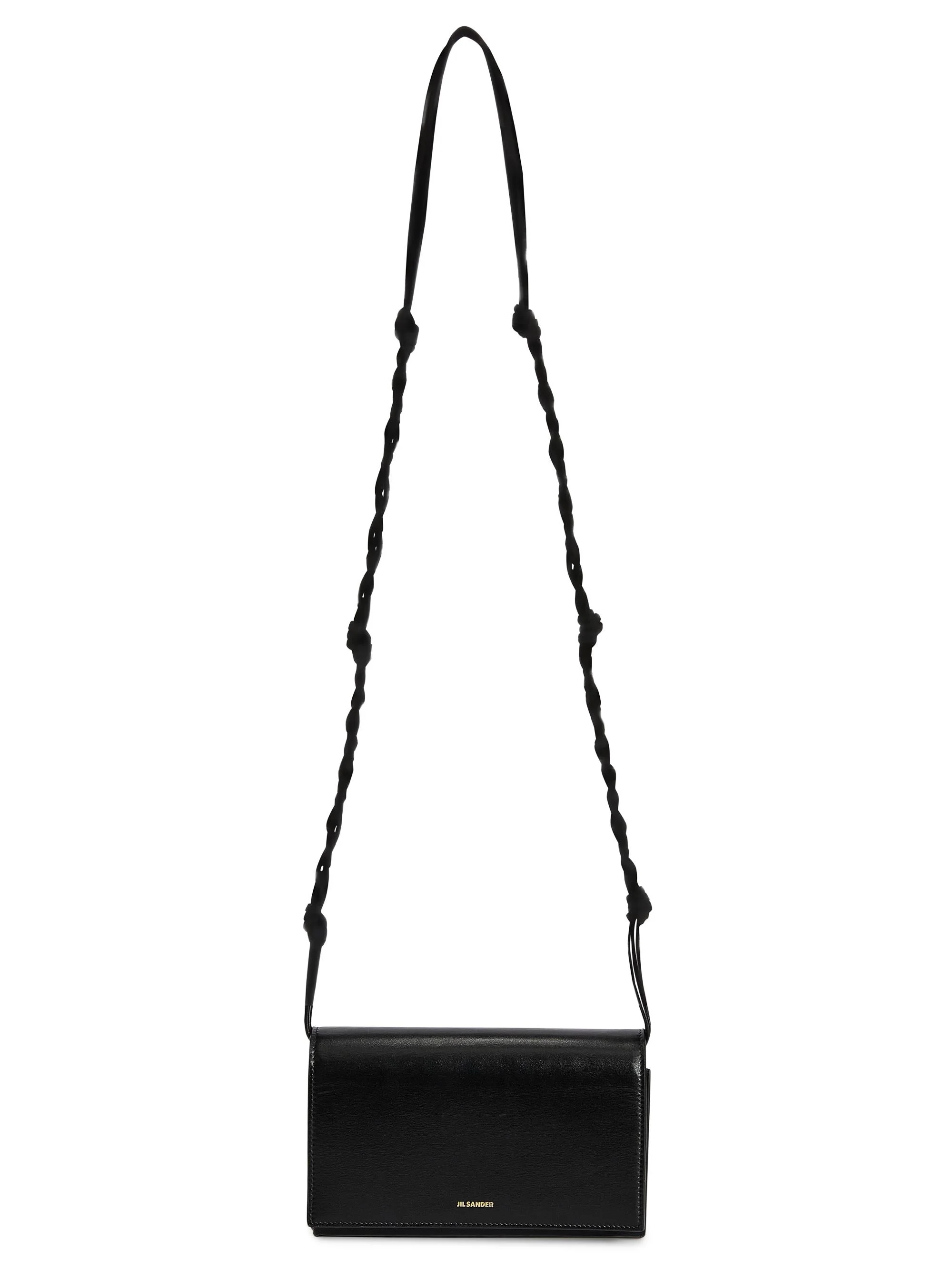 Women's Logo Leather Crossbody Bag - Black - 1