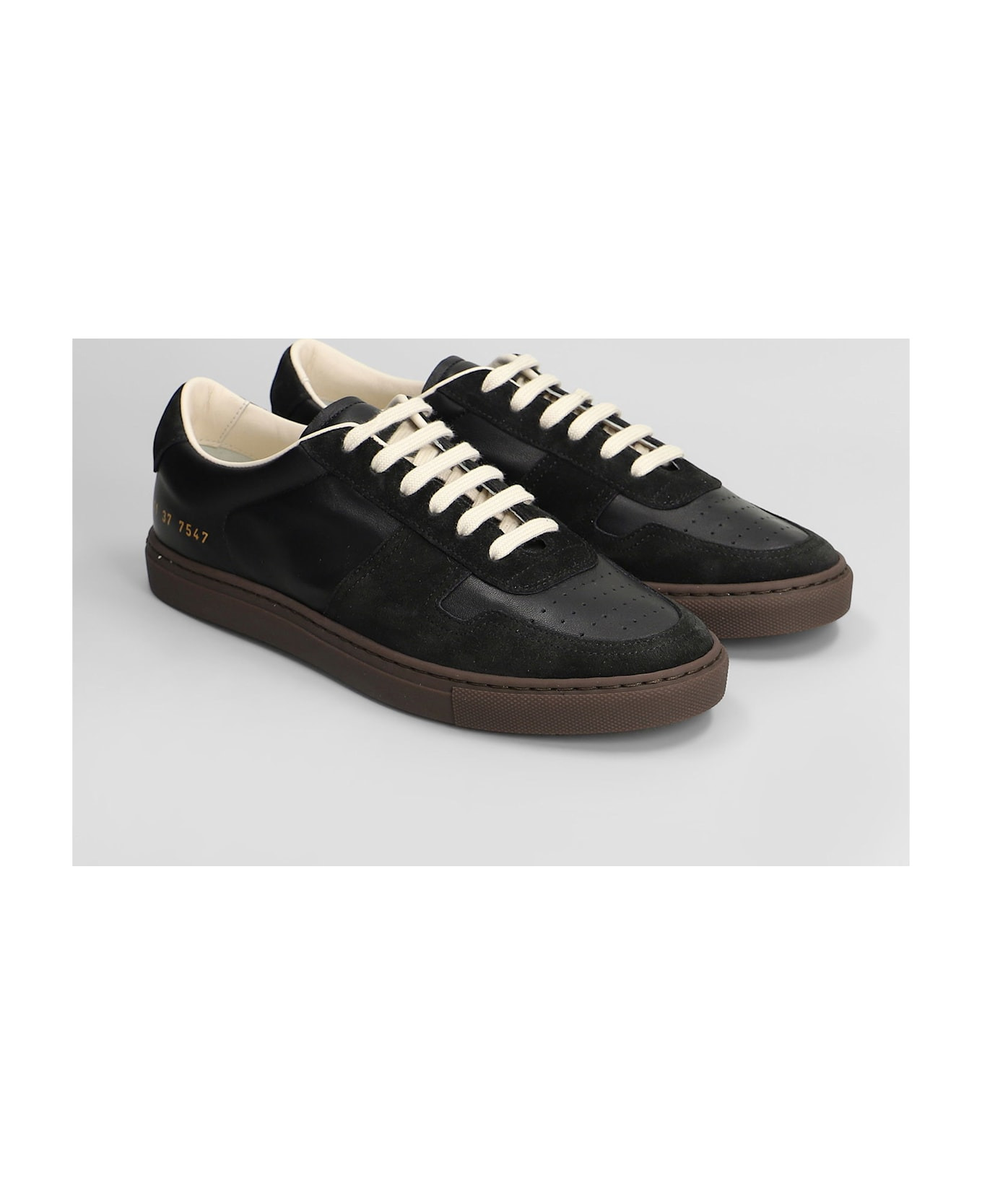 Bball Slim Sneakers In Black Suede And Leather - 2
