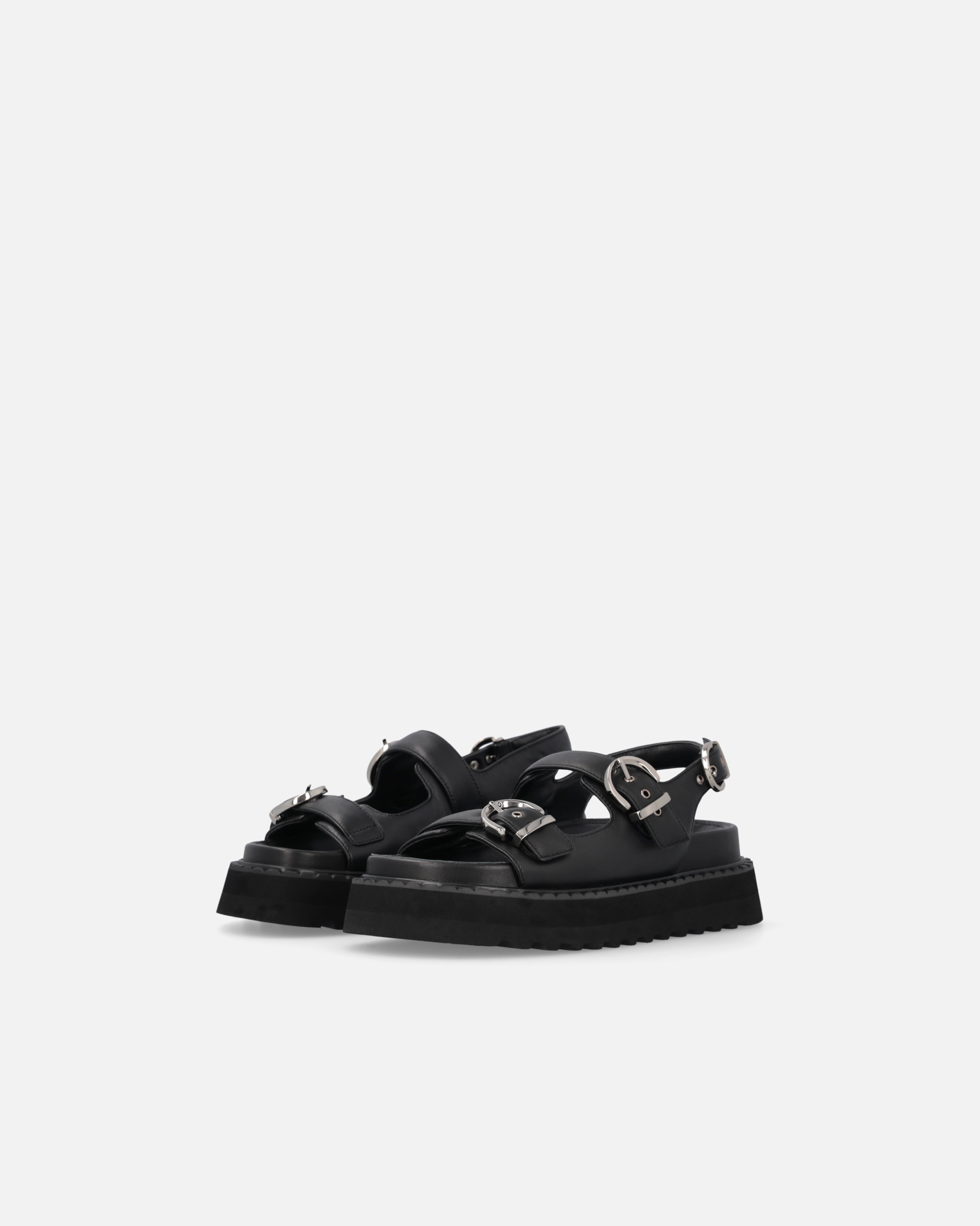 サンダル・ミュール PINKO SS25 Heeled shoes (SD0249 P003Z99) PINKO NAPPA LEATHER SANDALS WITH STRAPS AND WEDGE HEEL
