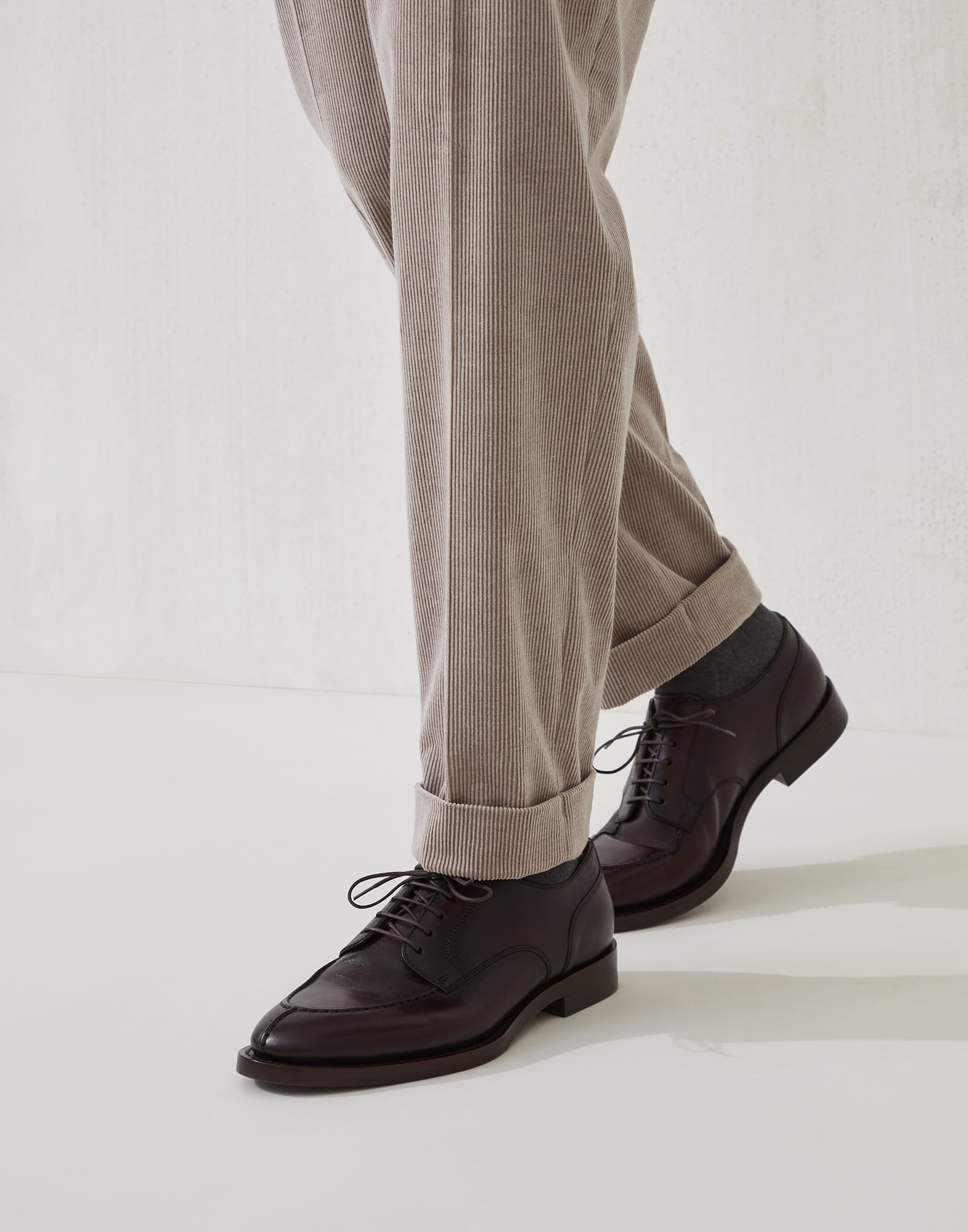 Burnished calfskin derbys - 4