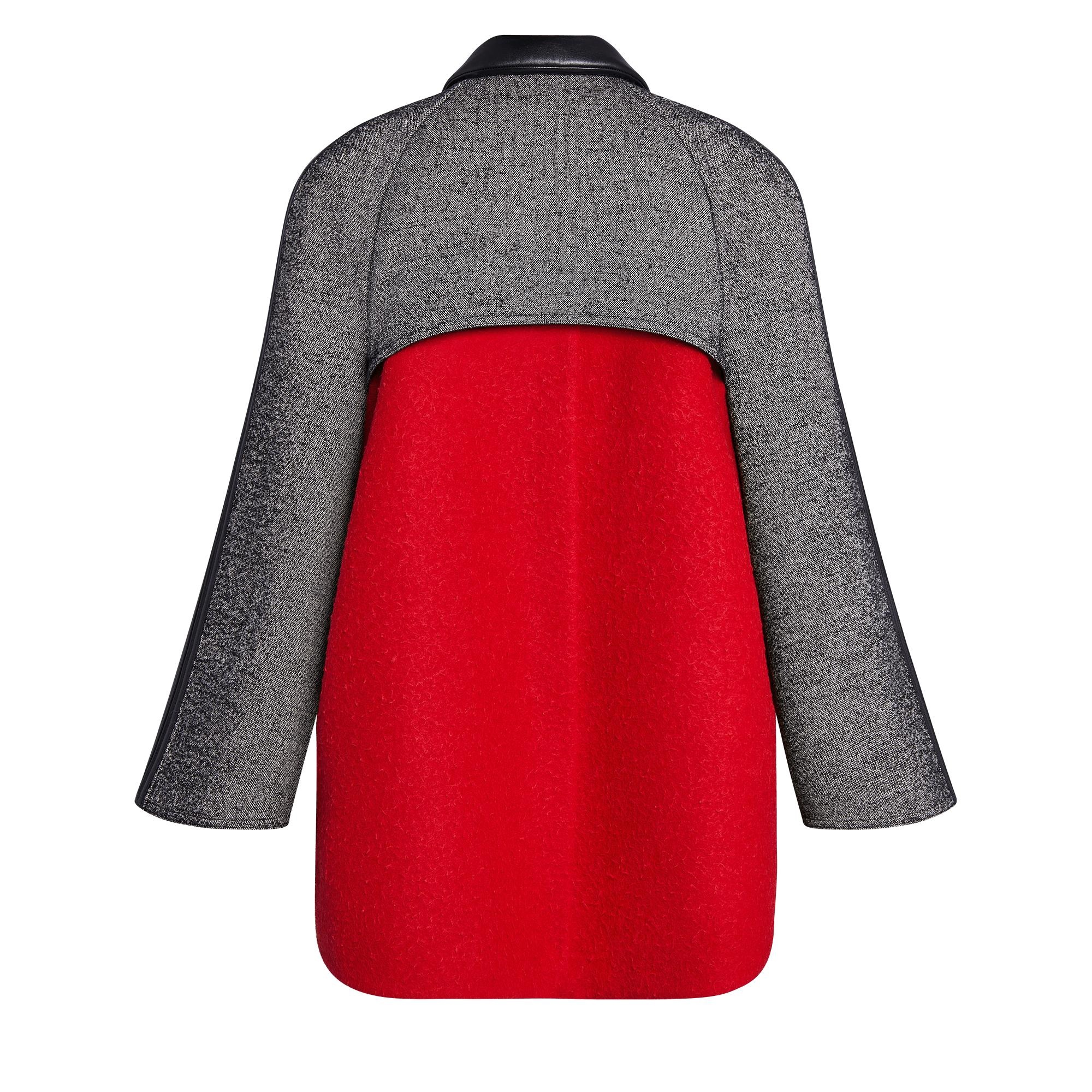 Open Sleeve Contrast Coat - 3