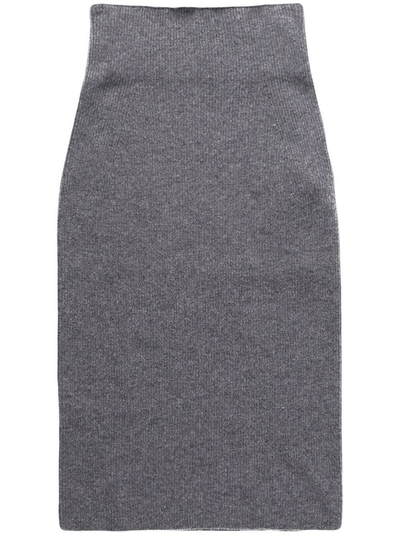 ribbed-knit wool-blend skirt 1