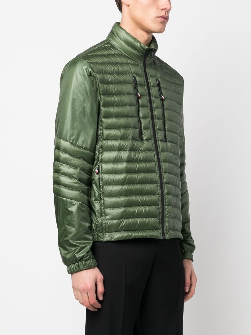 zipped-up quilted jacket - 3