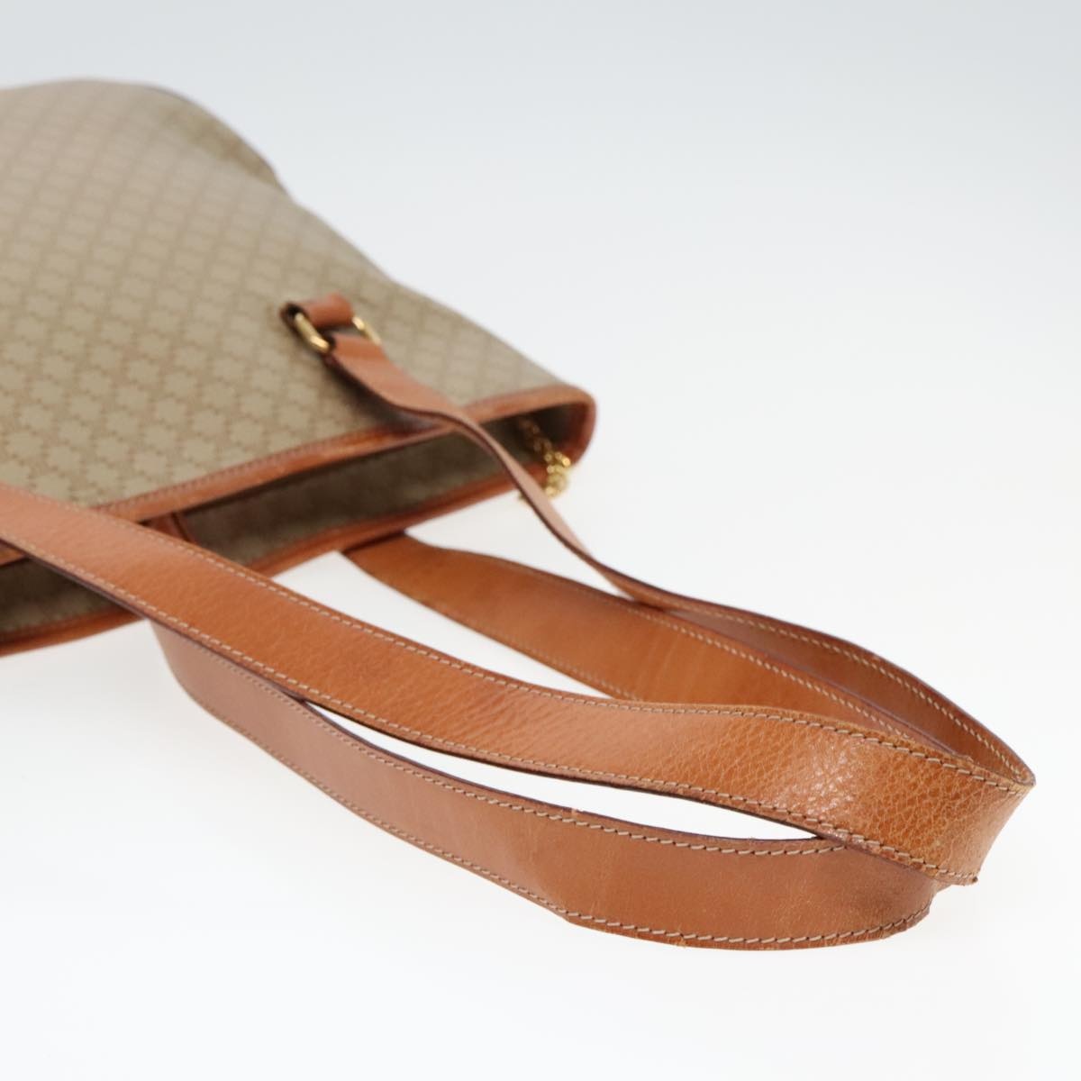 CELINE Macadam Canvas Tote Bag Beige Gold - 8