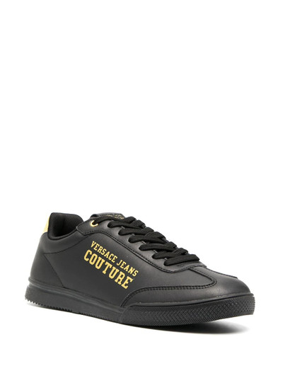 VERSACE JEANS COUTURE foil logo low-top sneakers outlook