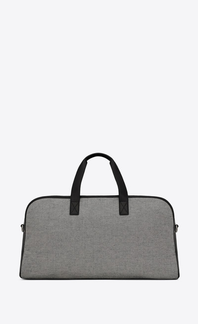 SAINT LAURENT camp duffle bag in canvas and lambskin outlook