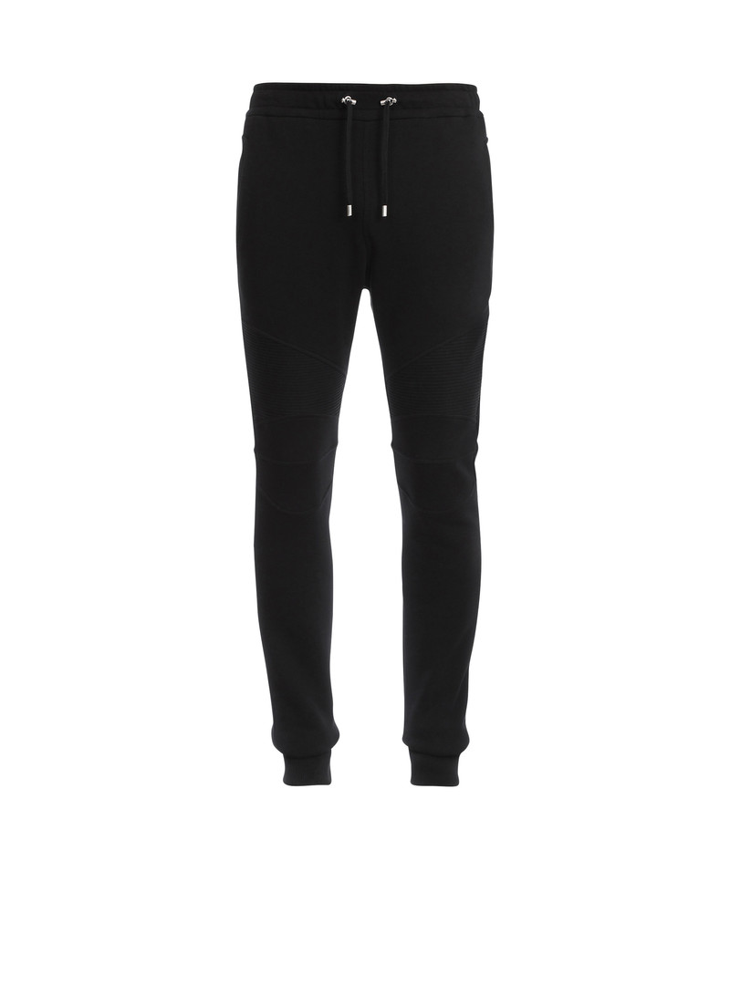 Eco-designed cotton sweatpants with Balmain logo print - 1
