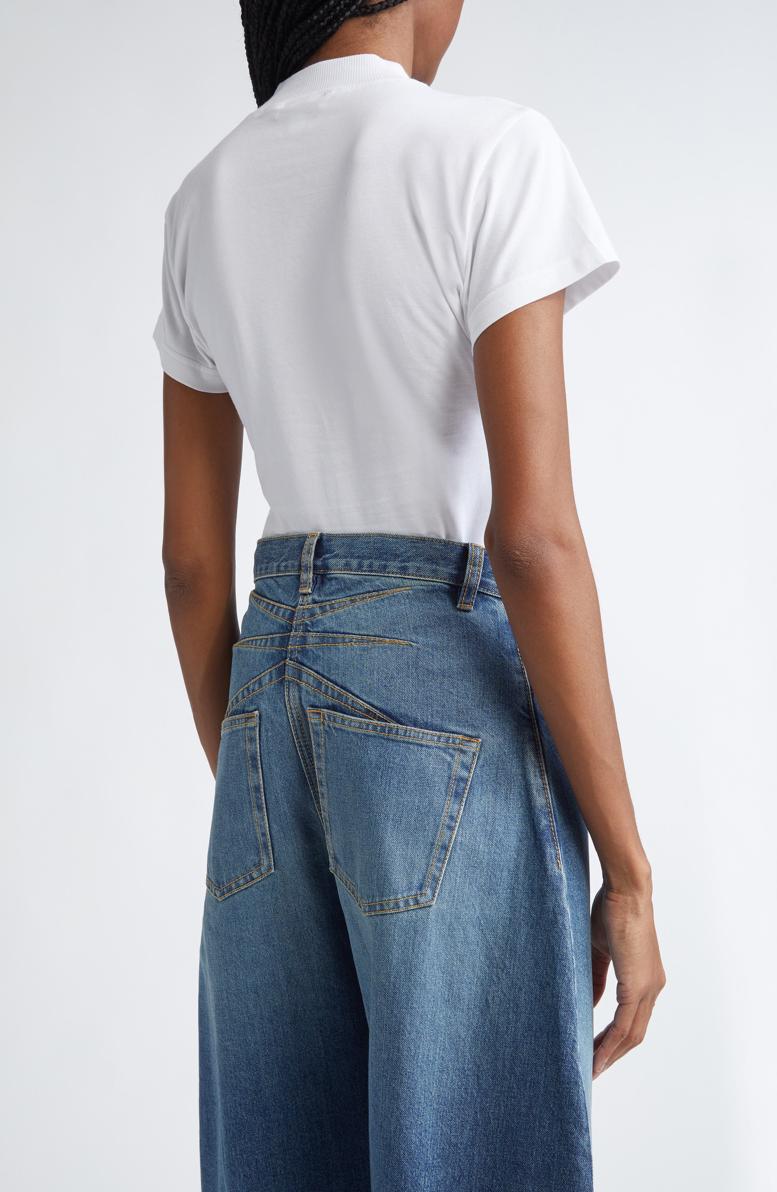 Alaïa T-Shirt Body in Blanc at Nordstrom - 3