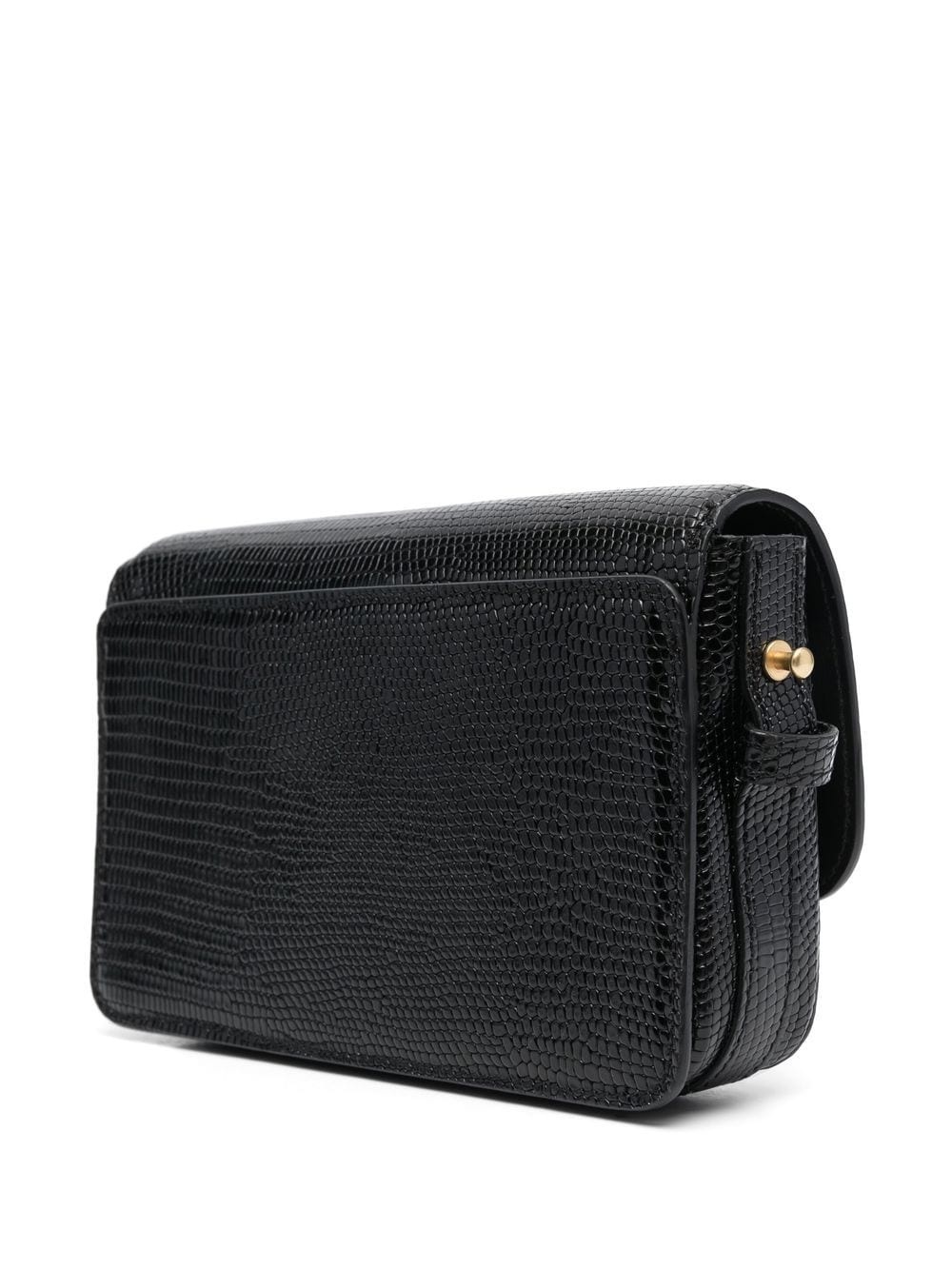 logo-plaque leather shoulder bag - 3