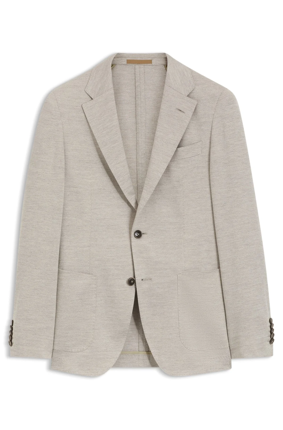 SLIM-FIT BLAZER IN VIRGIN WOOL AND COTTON - 1