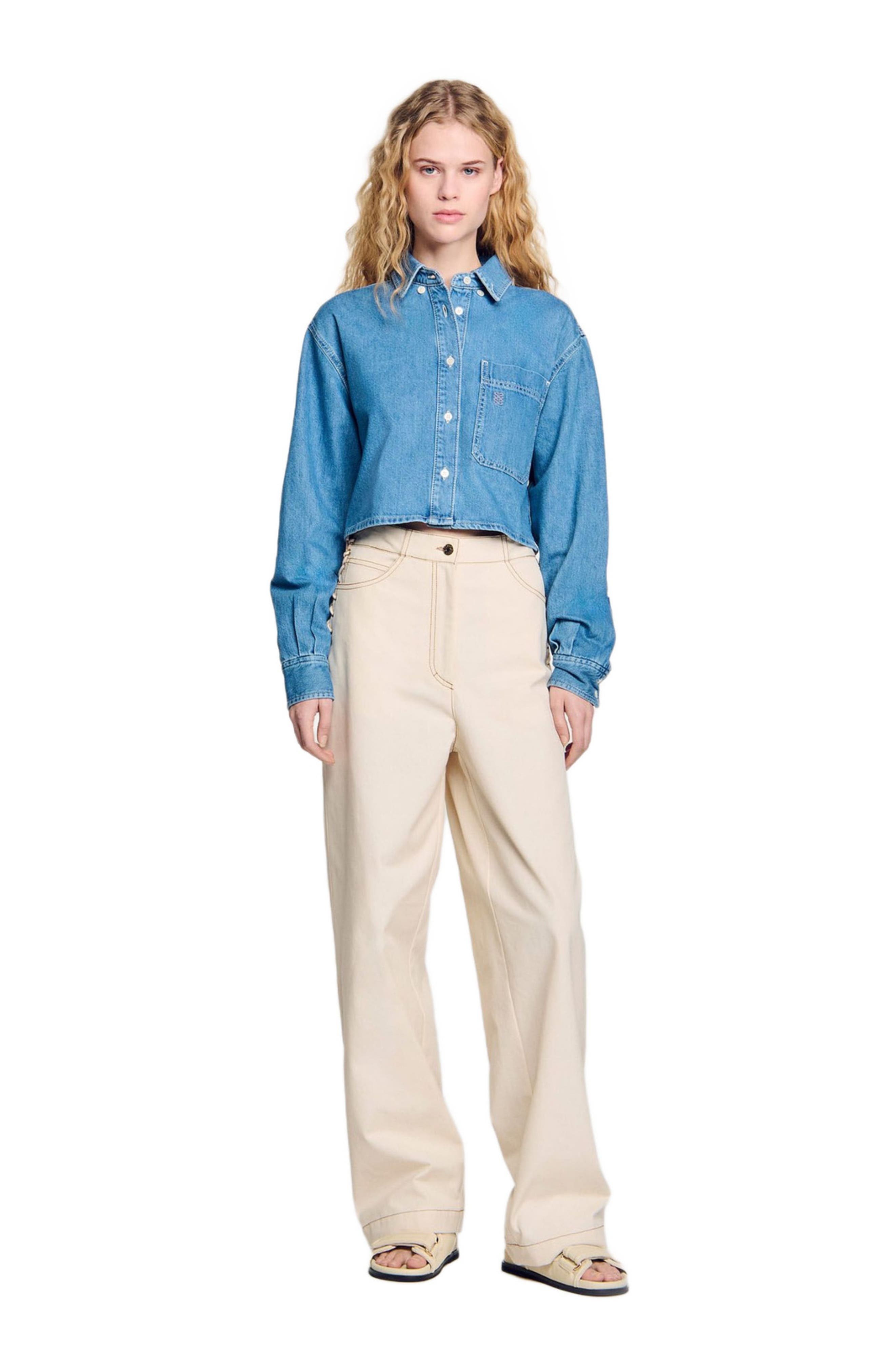 SANDRO Lace-up jeans at Nordstrom - 3