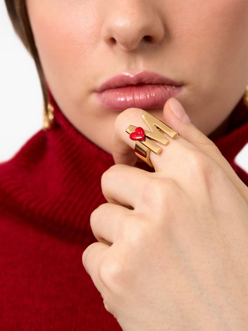 Moschino heart letter ring outlook