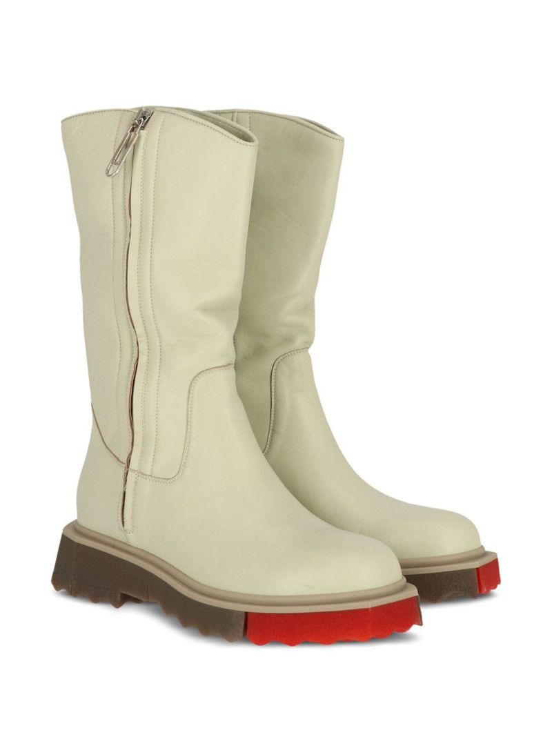 Off-White zip-up boots outlook