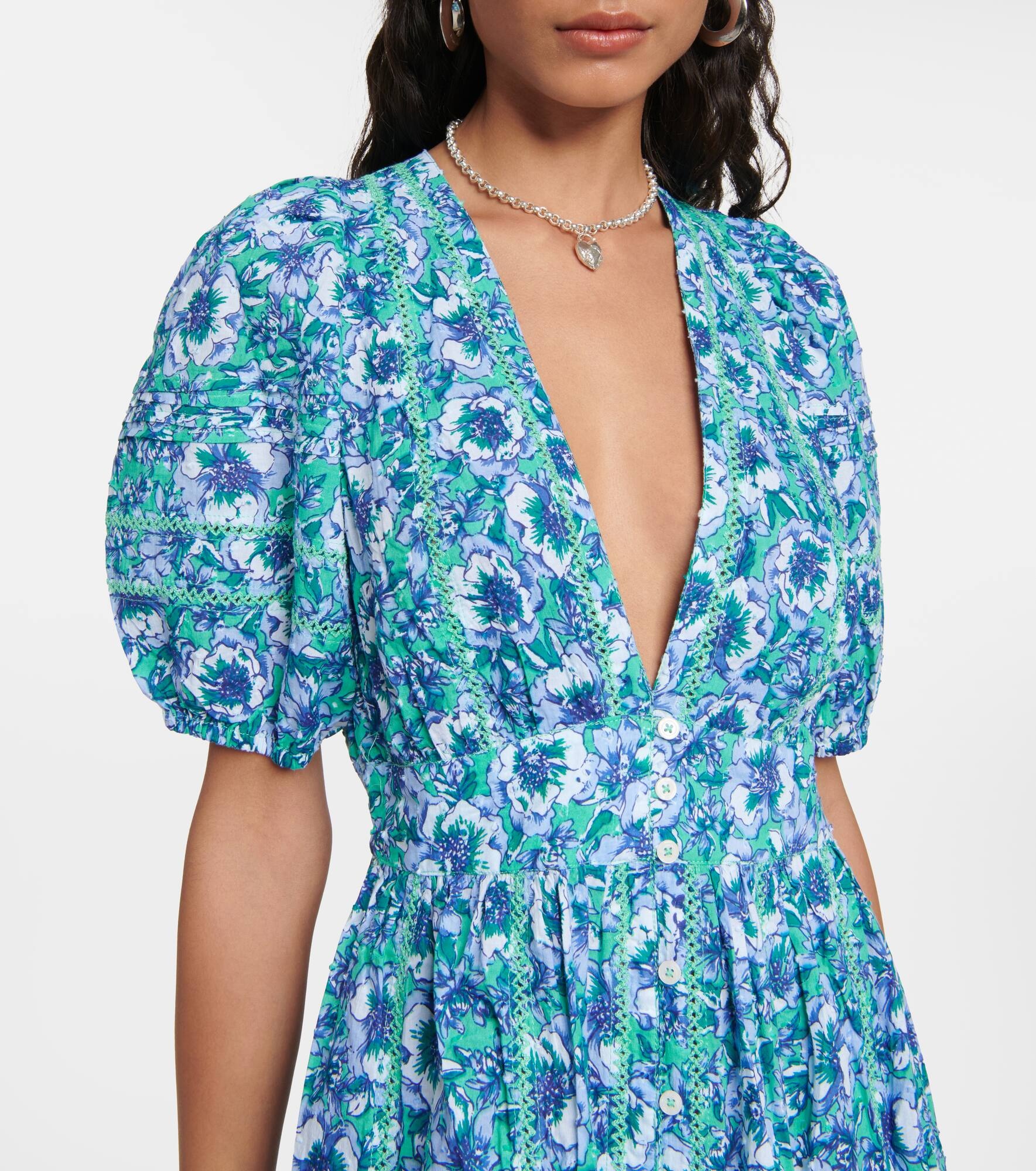 Reine floral cotton midi dress - 4