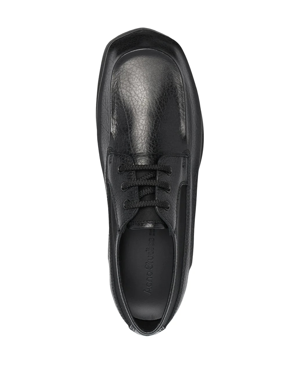 round-toe leather Derby shoes - 4