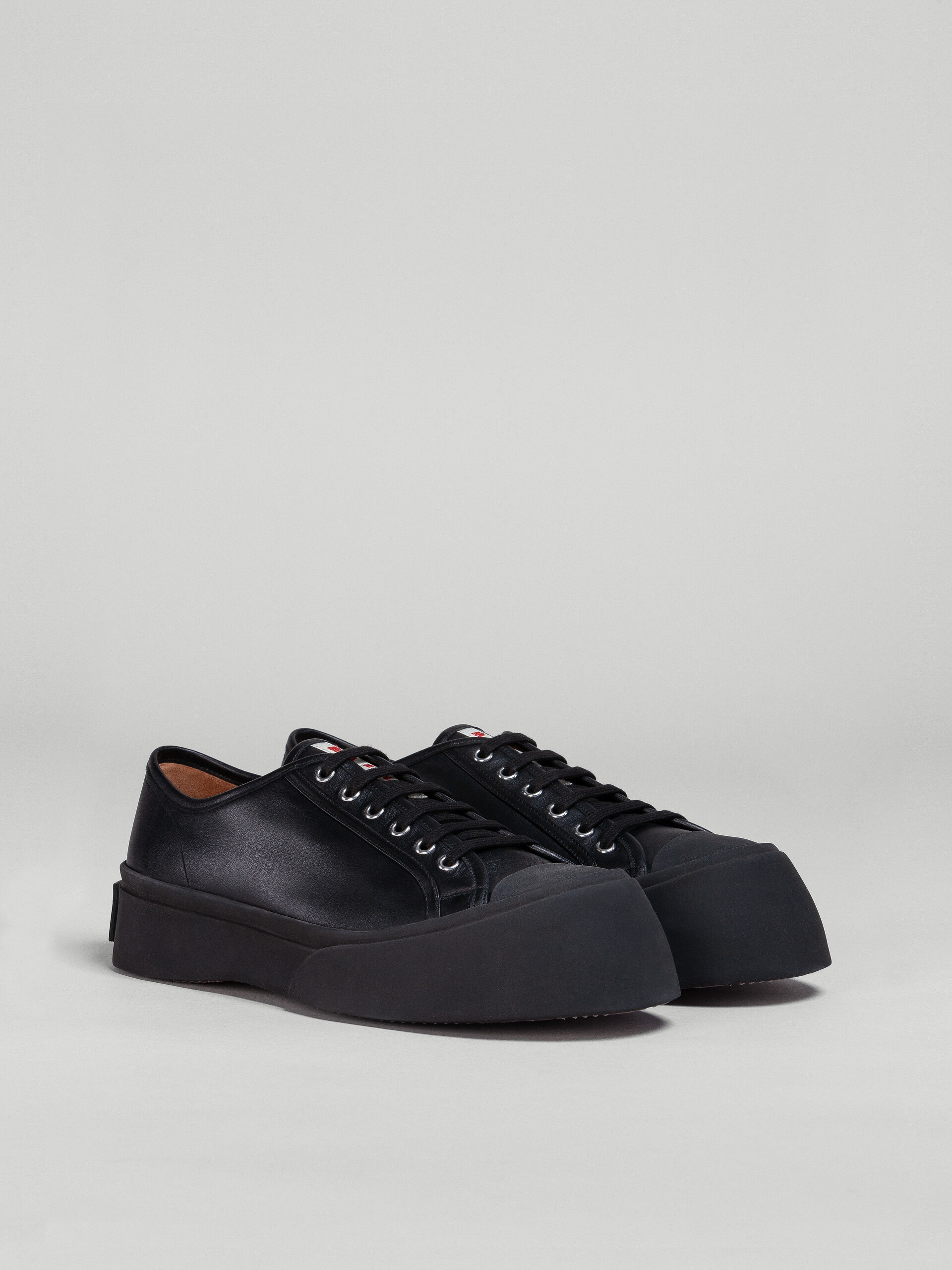 BLACK LEATHER PABLO SNEAKER - 2