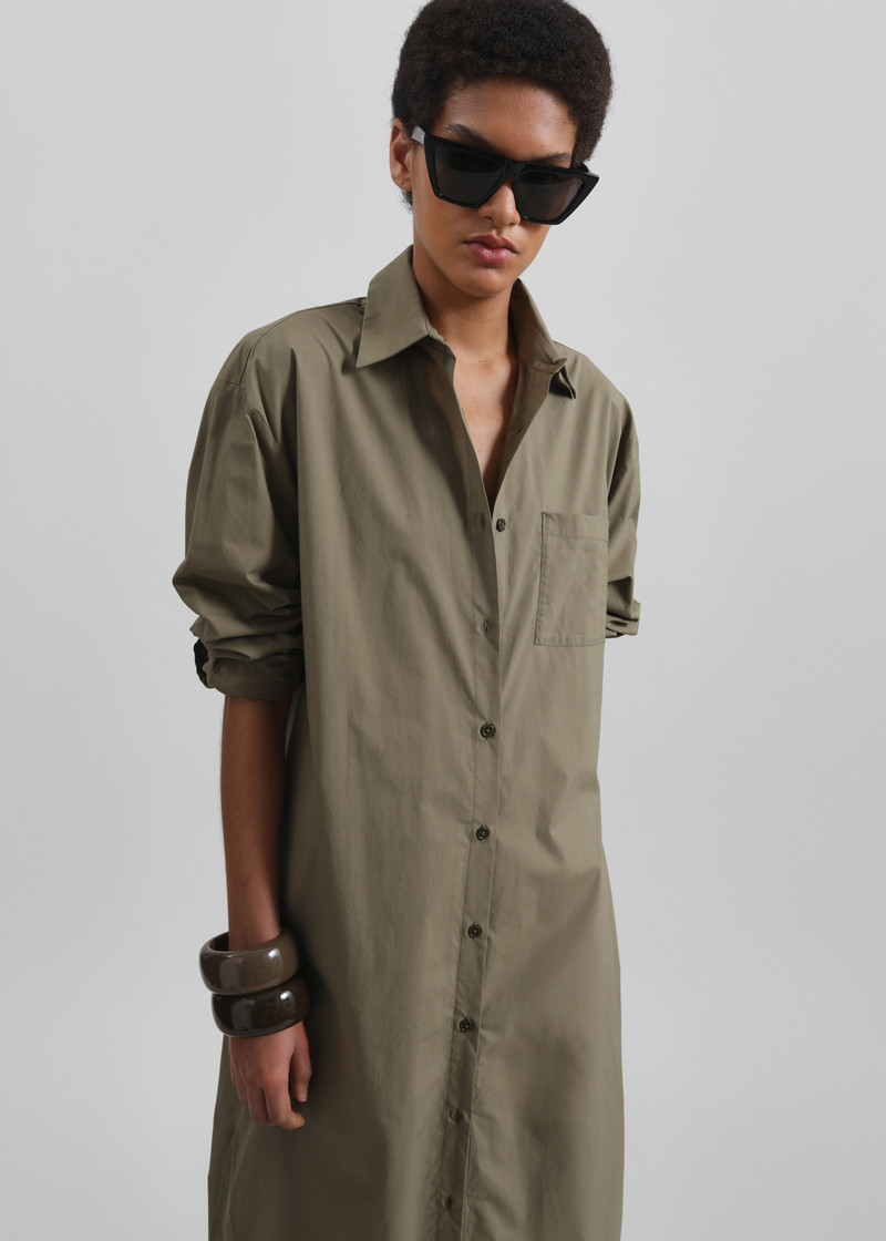 Helena Shirt Dress - Khaki 3