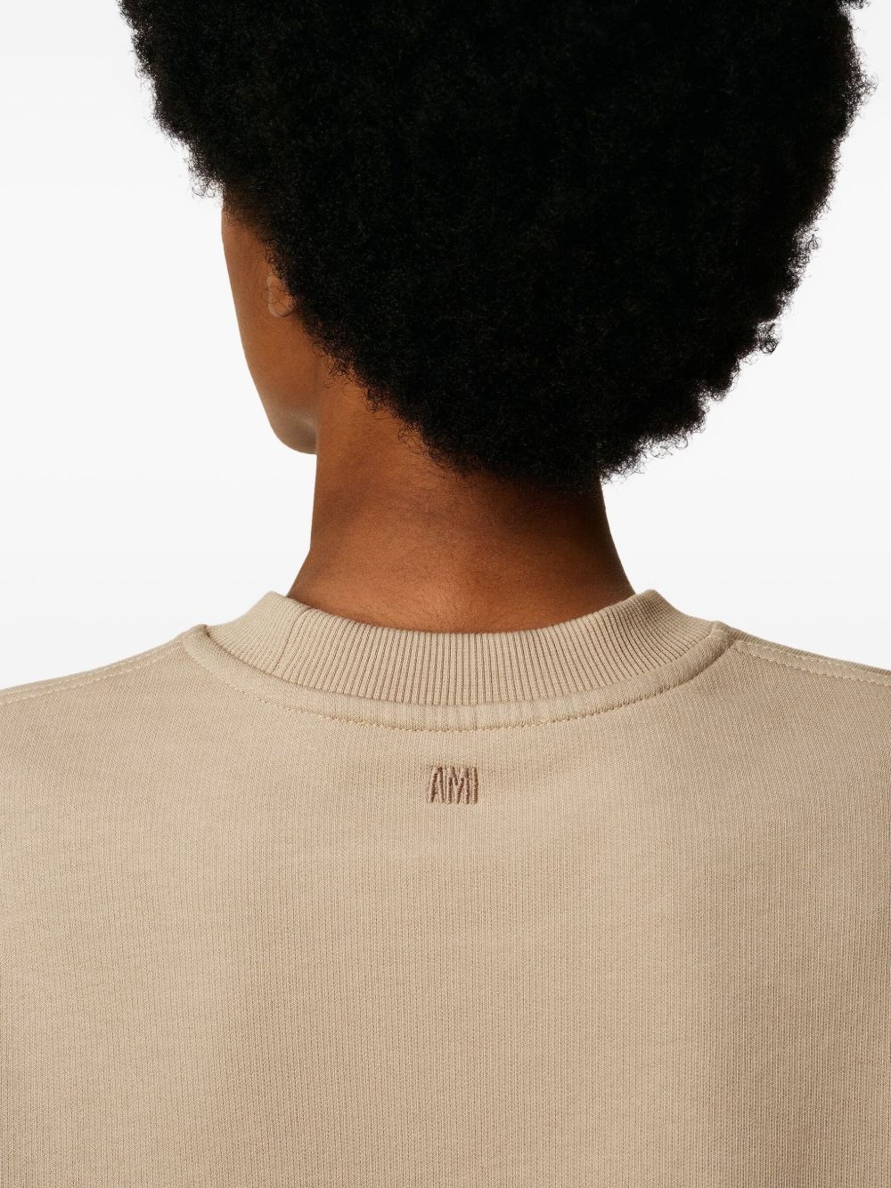 heart-embroidered cotton sweatshirt - 6