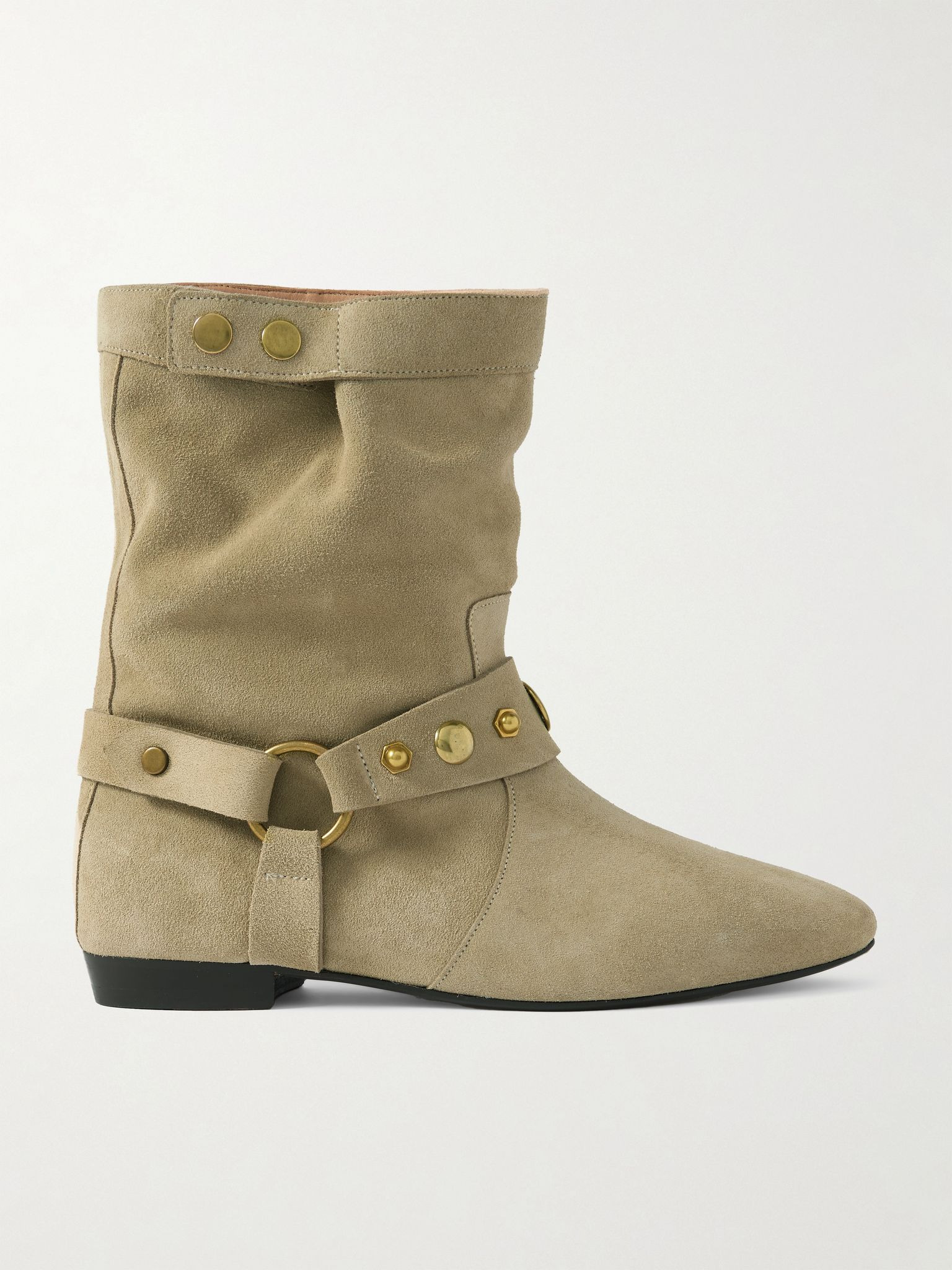 Stania studded suede ankle boots Beige - 1