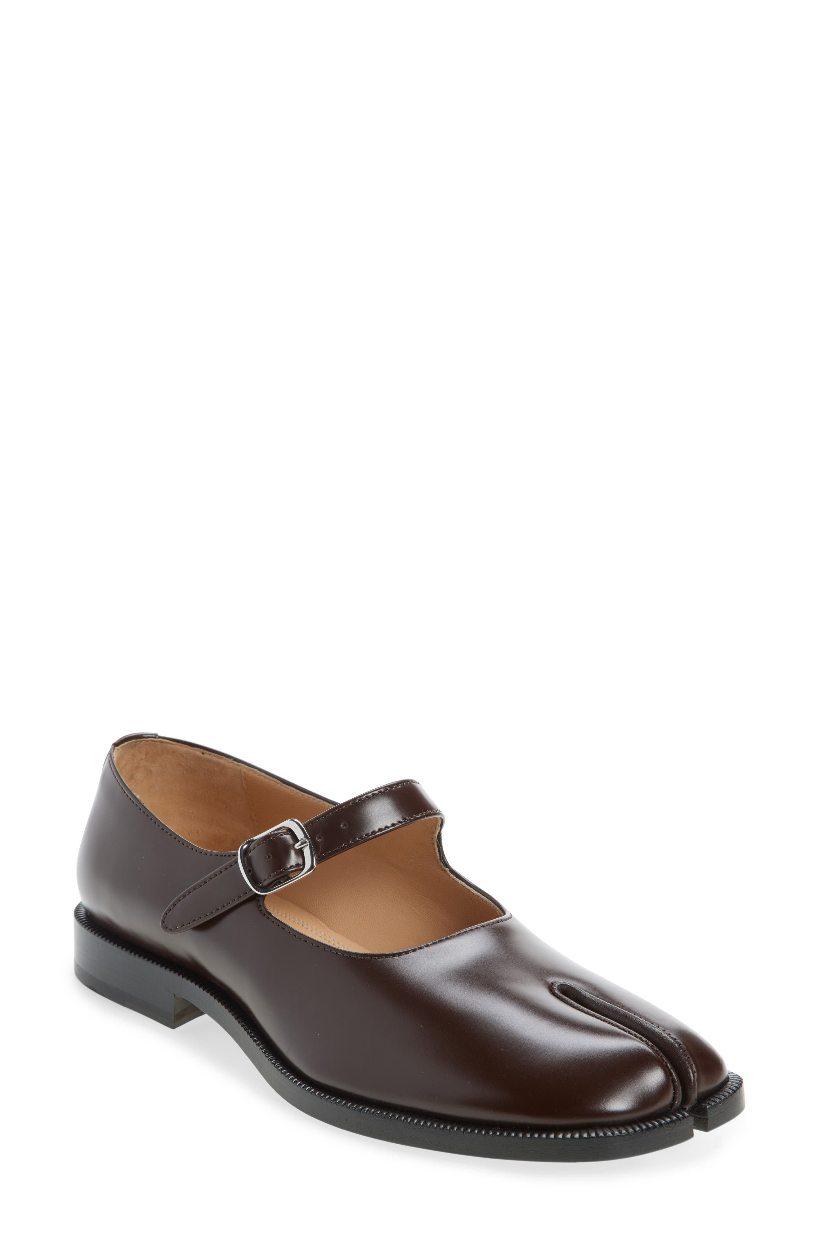 Maison Margiela Tabi Mary Jane Flat in Chic Brown at Nordstrom - 1