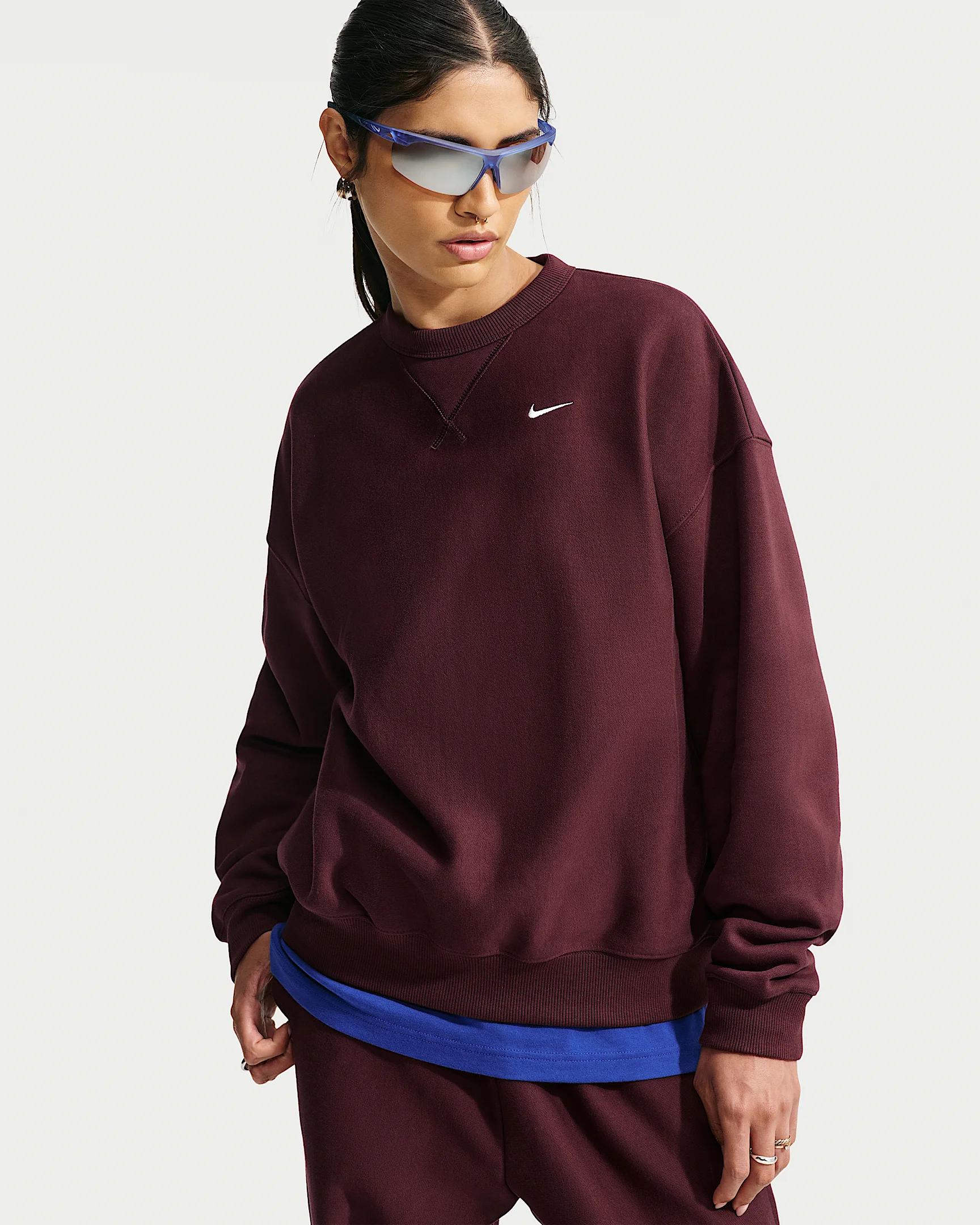 Nike Studio Fleece Heavyweight Women's Oversized Crew - 1