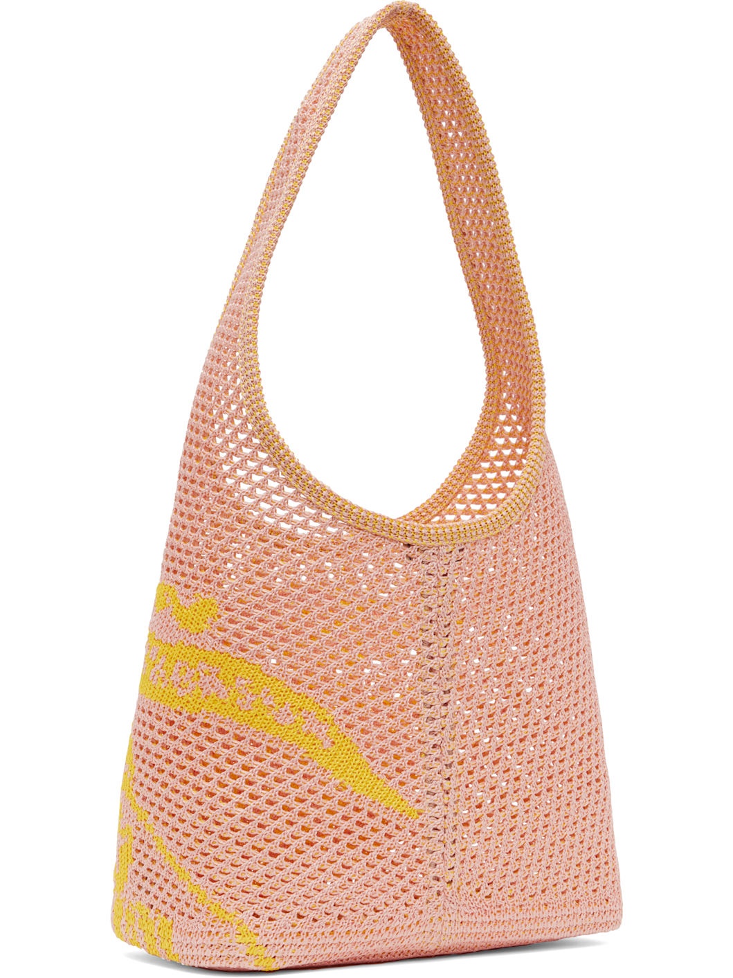 Pink & Yellow Small EKD Crochet Tote - 3