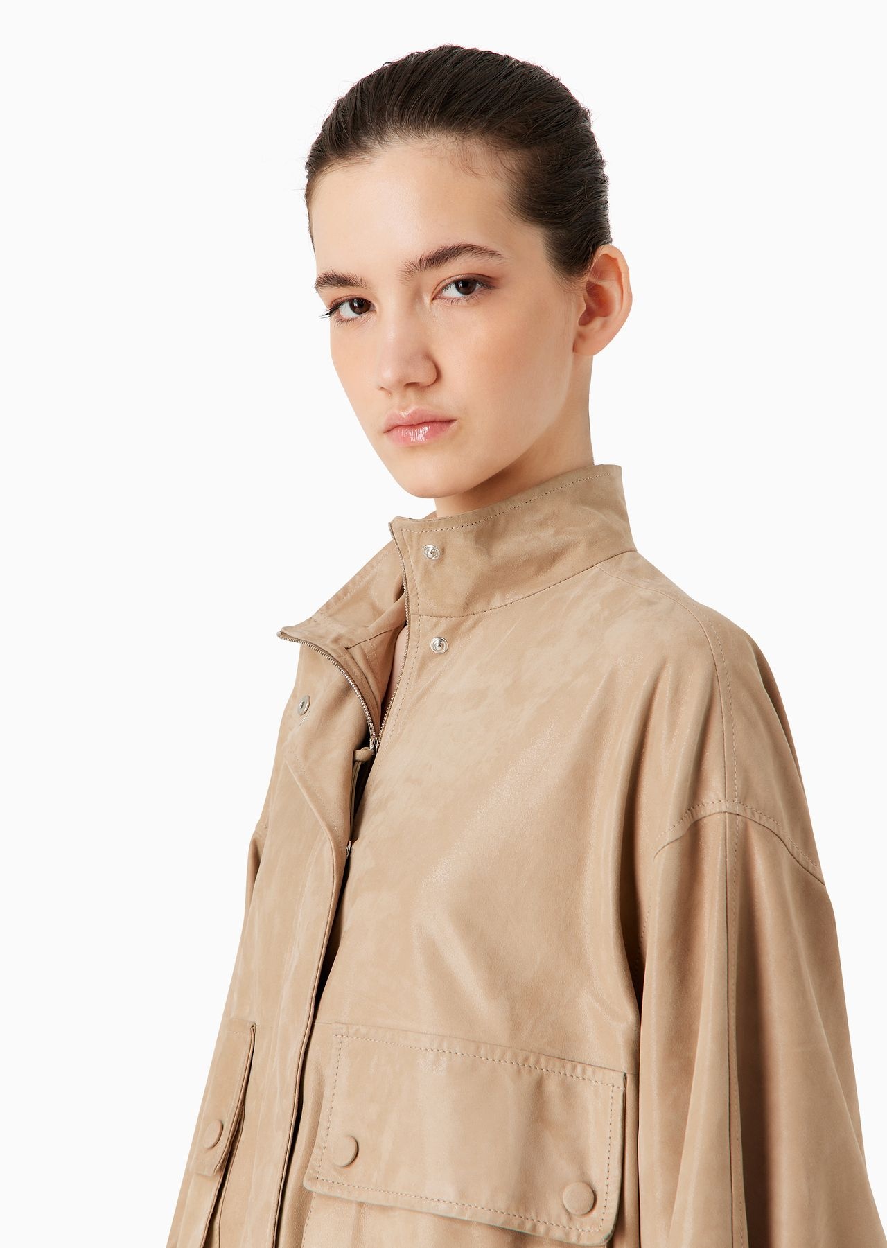 Goatskin suede blouson with pockets - 5