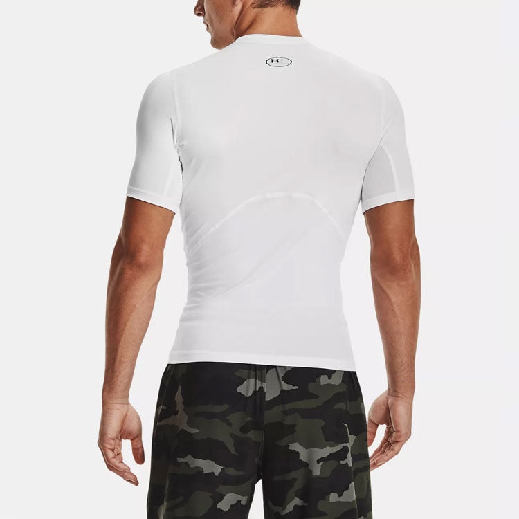 Men's Under Armour Logo Printing Round Neck Short Sleeve White 1361518-100 - 5