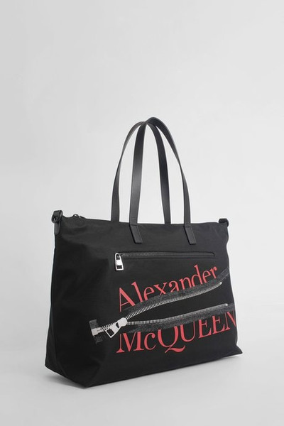 Alexander McQueen Alexander mcqueen men's black zipped logo tote bag outlook