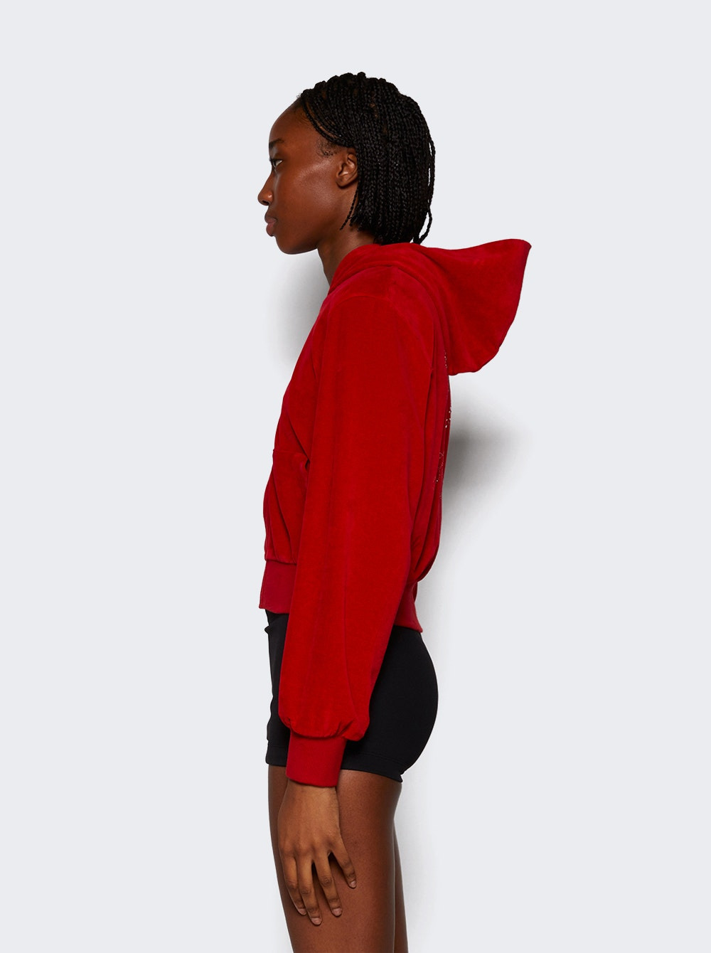 Bb Motel Fitted Zip-up Hoodie Red - 4