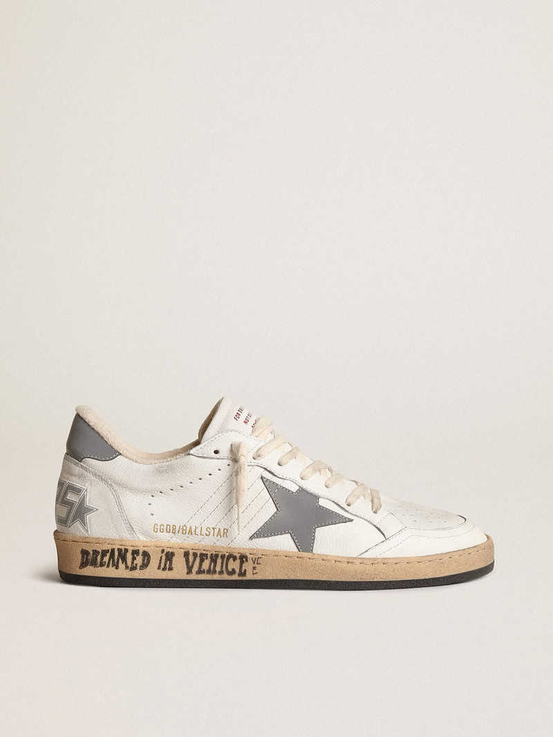 Ball Star in nappa with gray reflective nylon star and heel tab 1