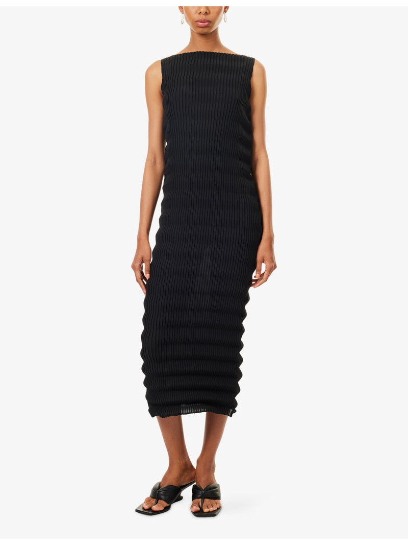 June Spring Pleats Knit Midi Dress 3