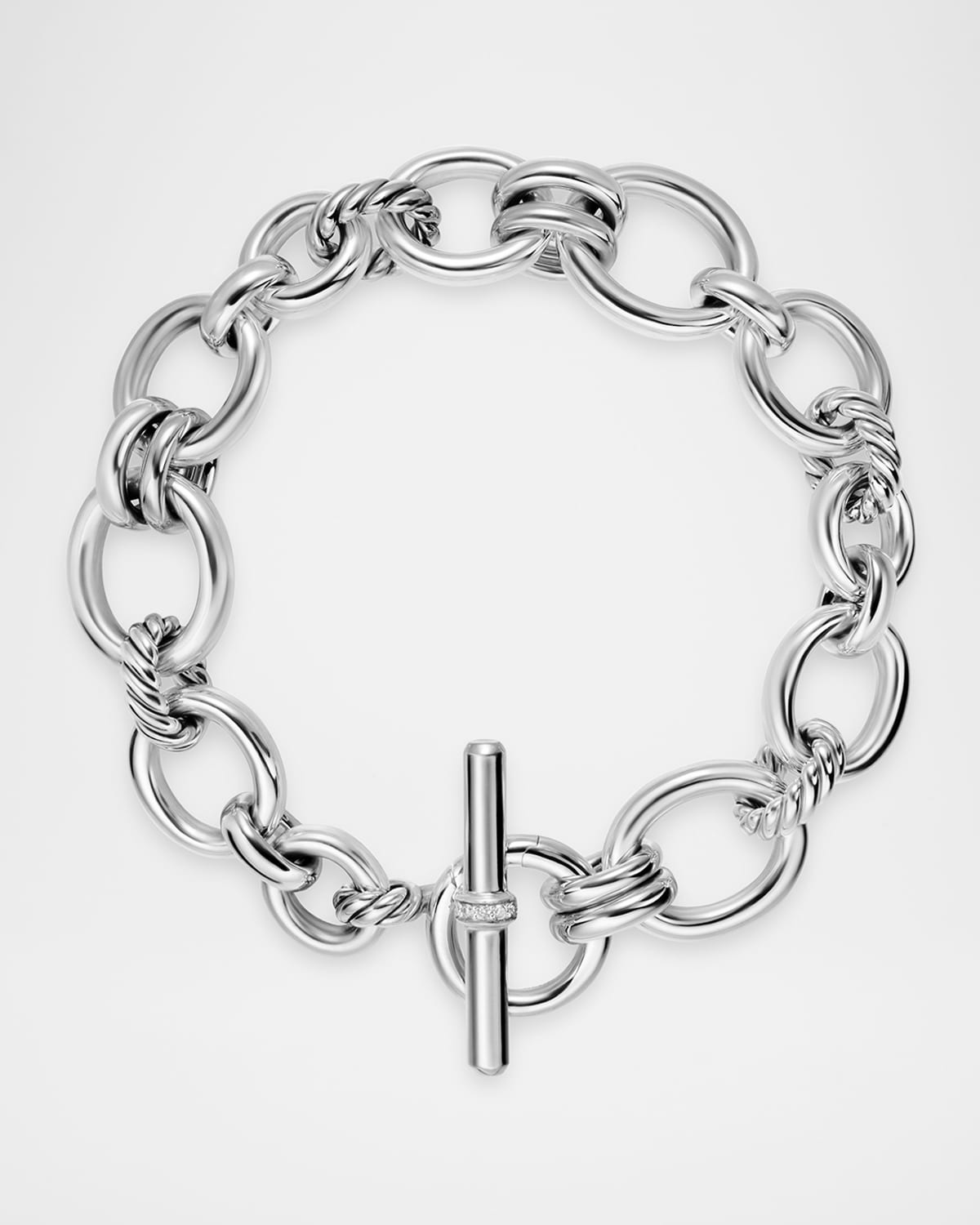 Mercer Chain Bracelet with Diamonds in Silver - 3