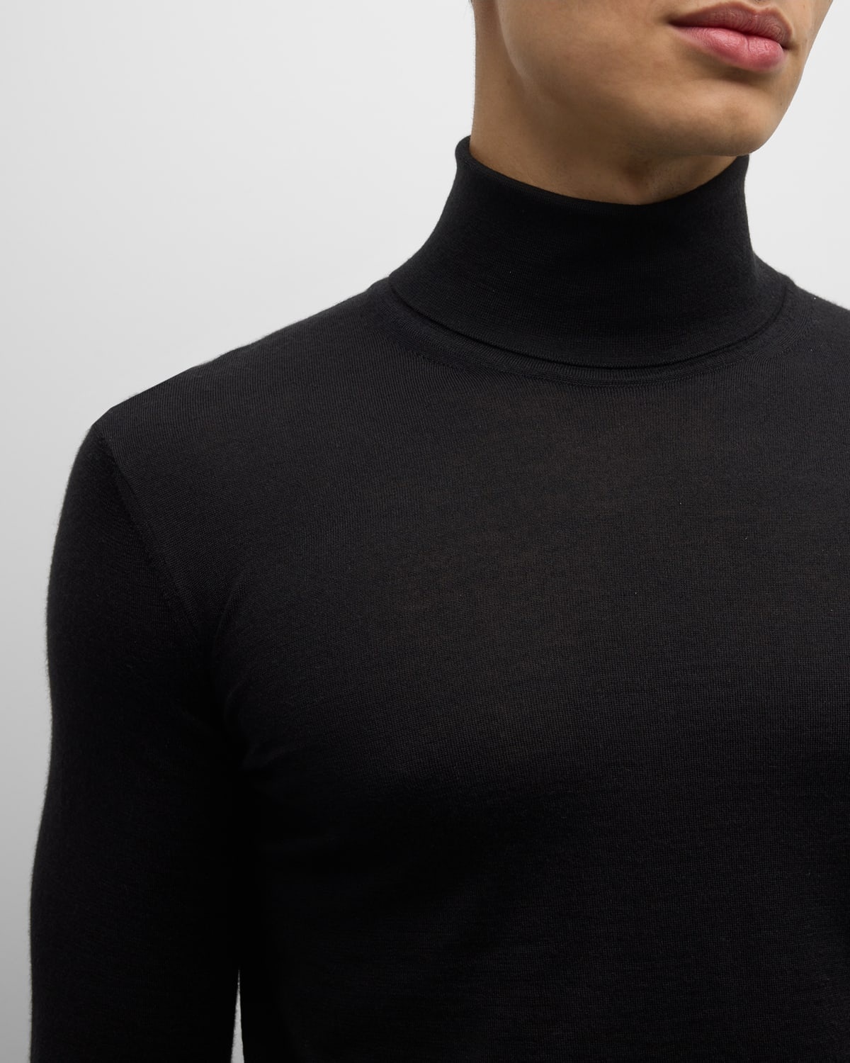 Men's Cashmere-Silk Turtleneck Sweater - 7