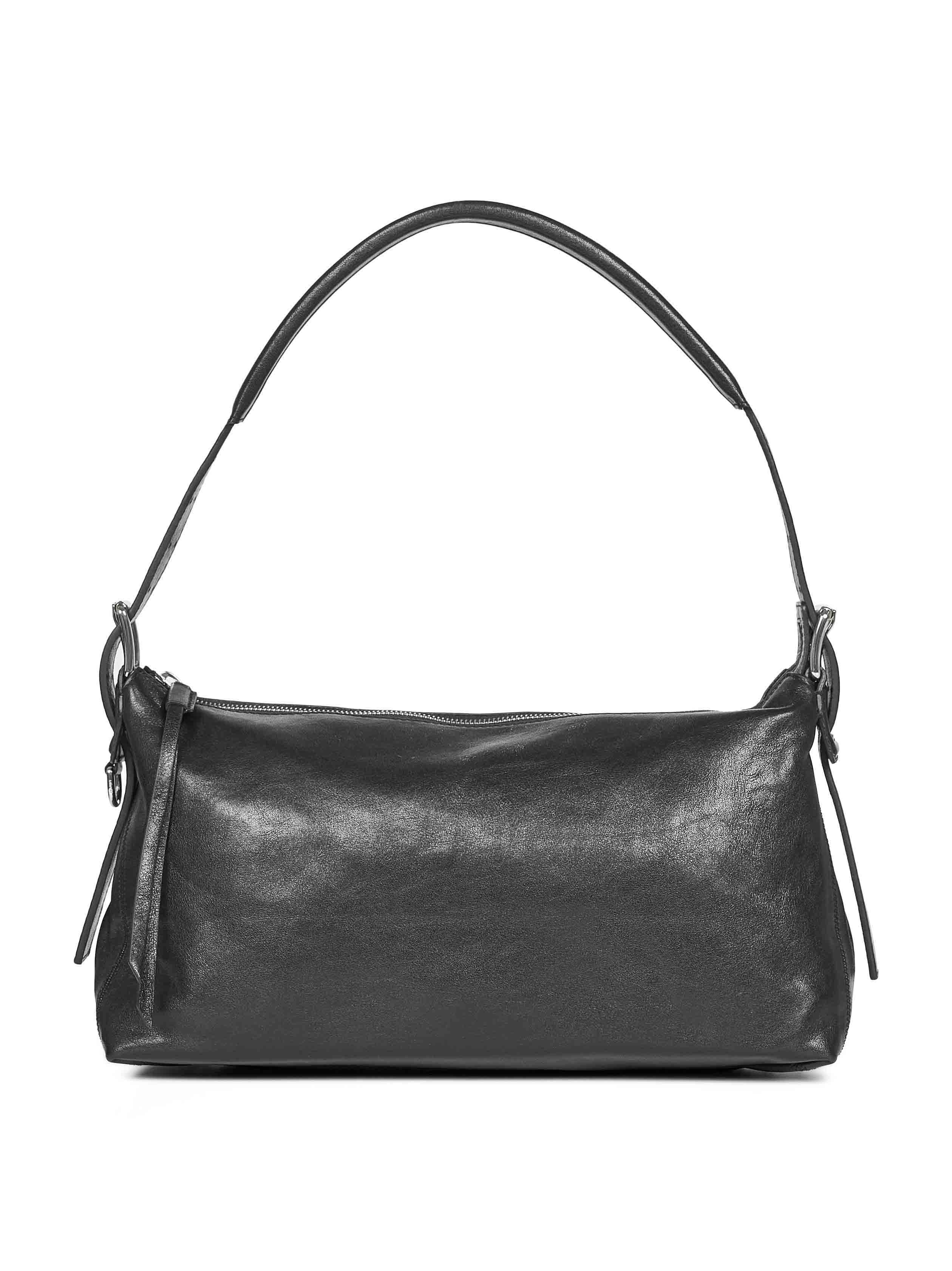 Dark chocolate Belted Baguette shoulder bag - 1
