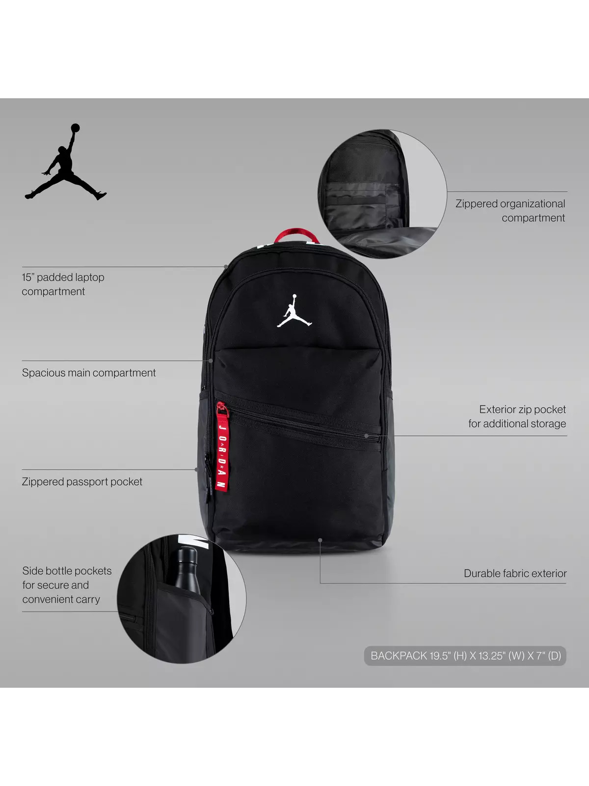 Air Patrol Backpack - Black/Red - 13